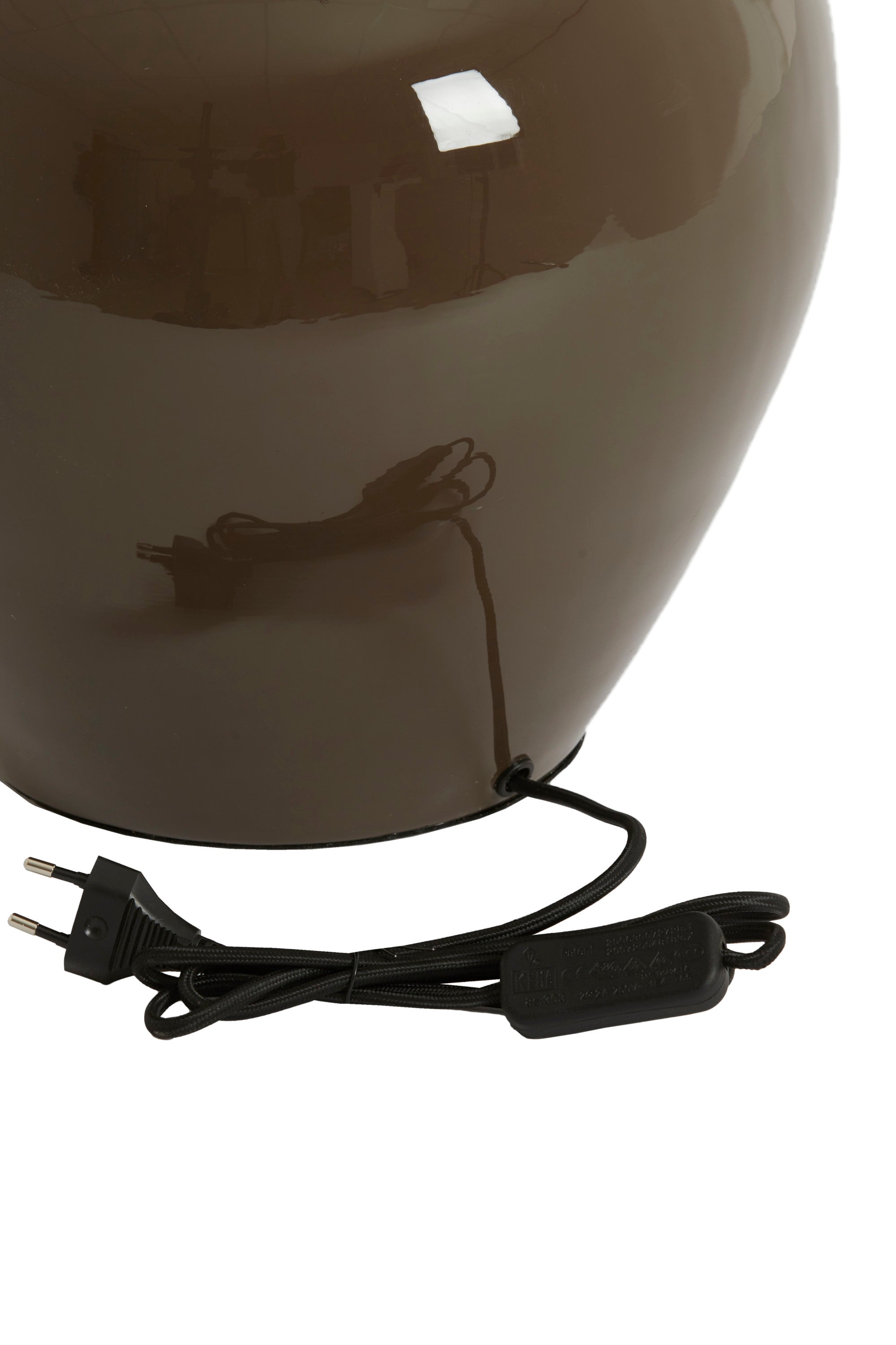 Nana Gloss Dark Brown Metal Table Lamp Base 51cm
