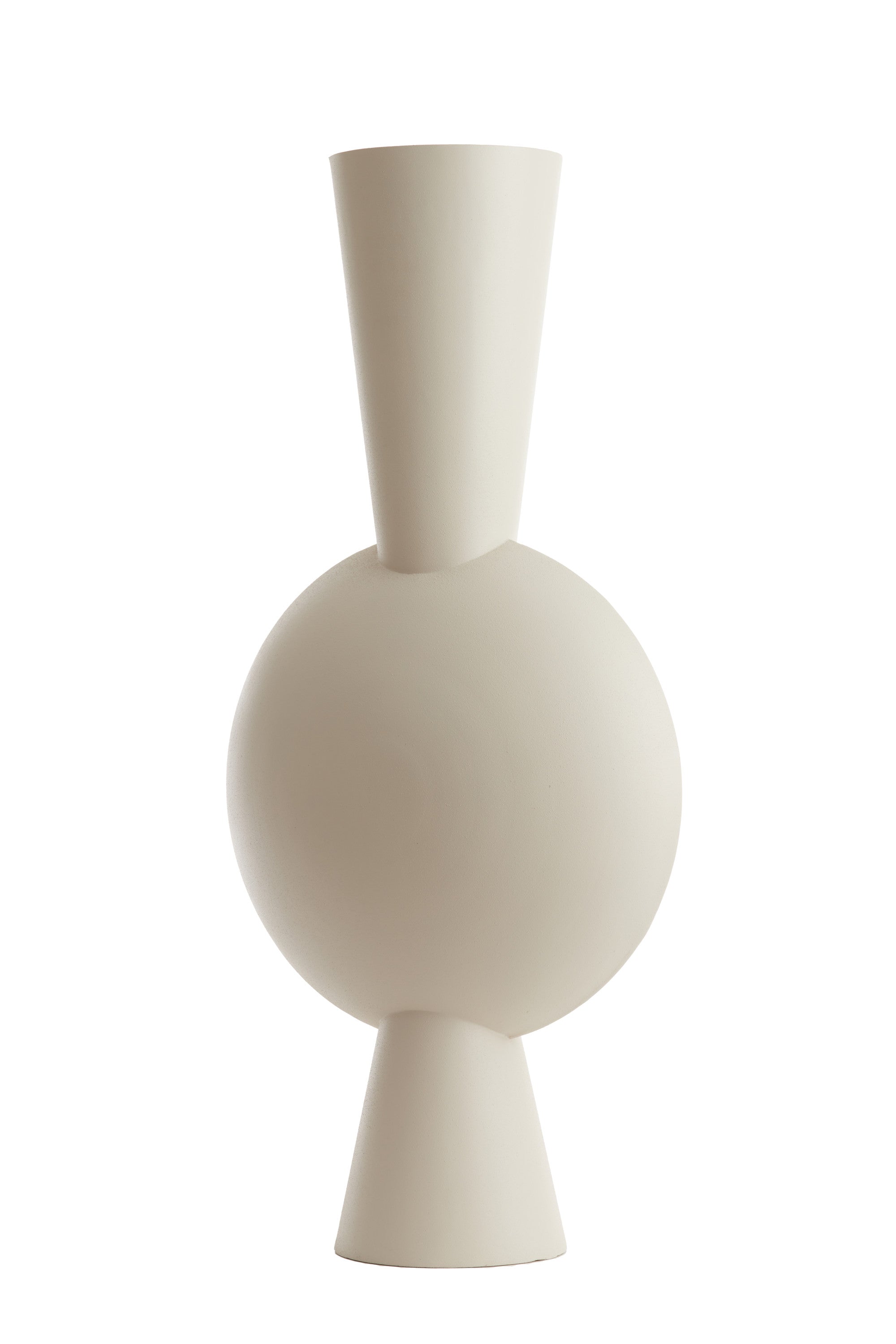 Kavandu Cream Metal Vase 100cm