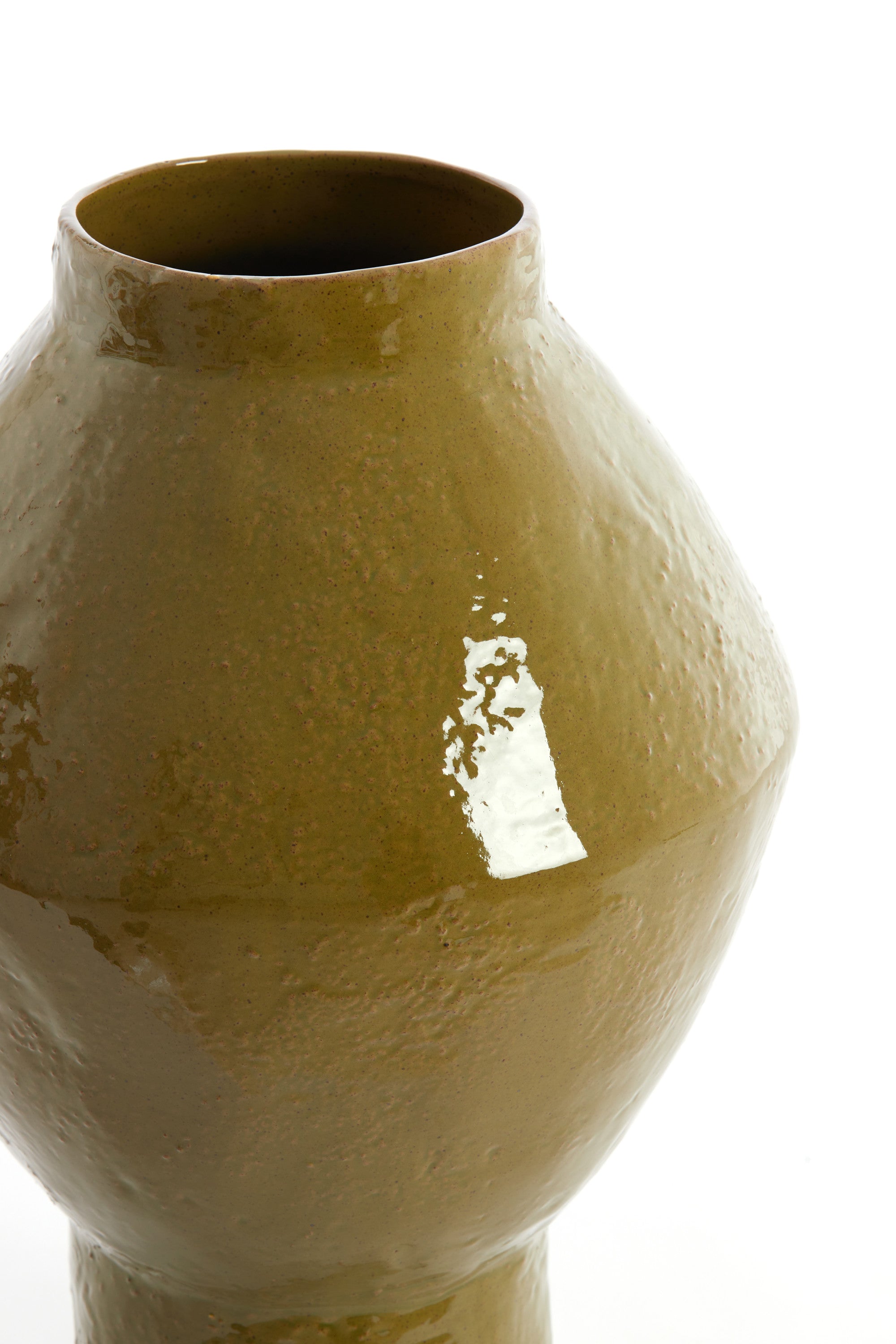 Vasora Gloss Olive Green Ceramic Vase 41cm