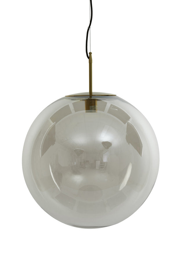 Medina Antique Bronze & Clear Glass Pendant Light 48cm