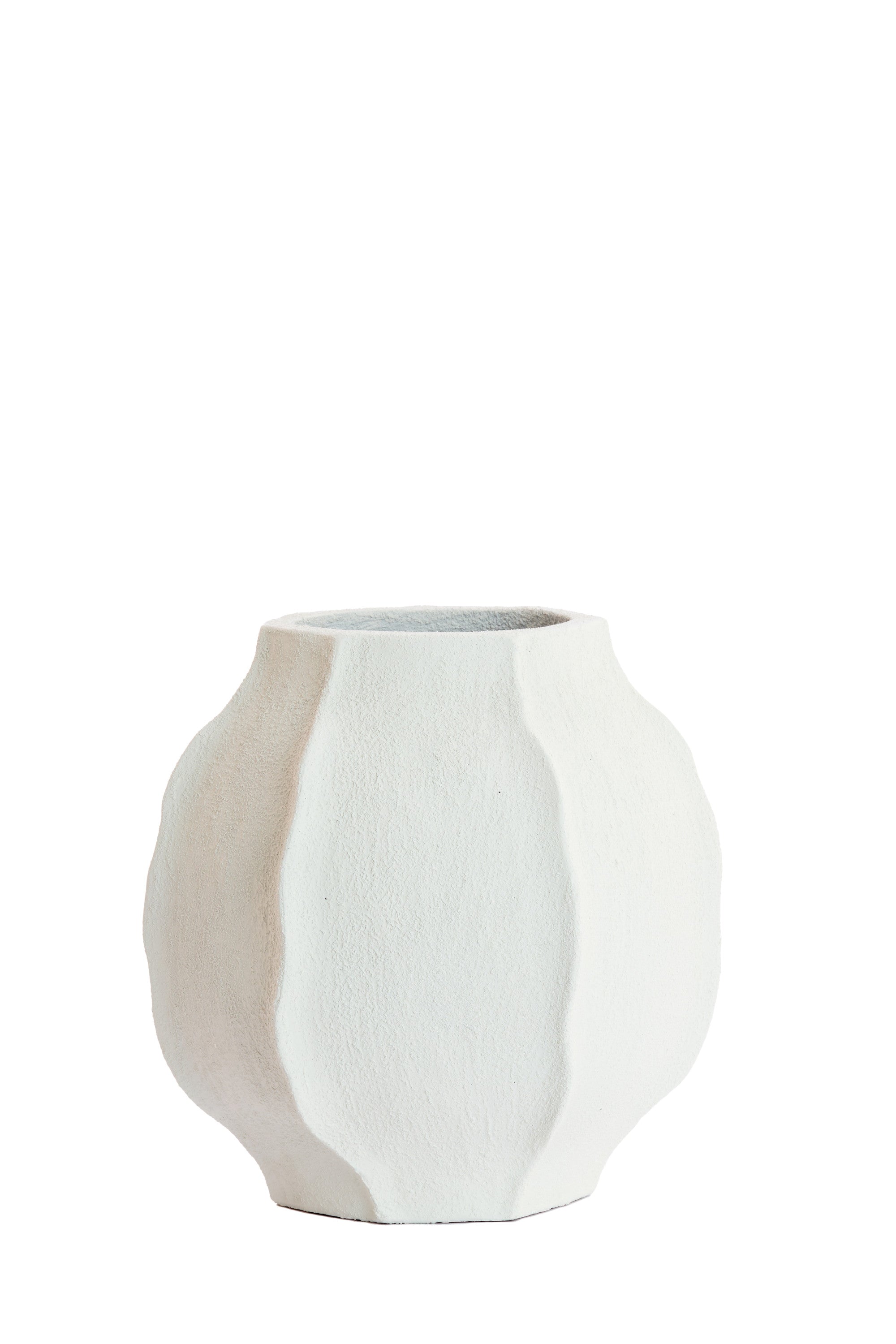 Saphira Matt White Vase 35cm
