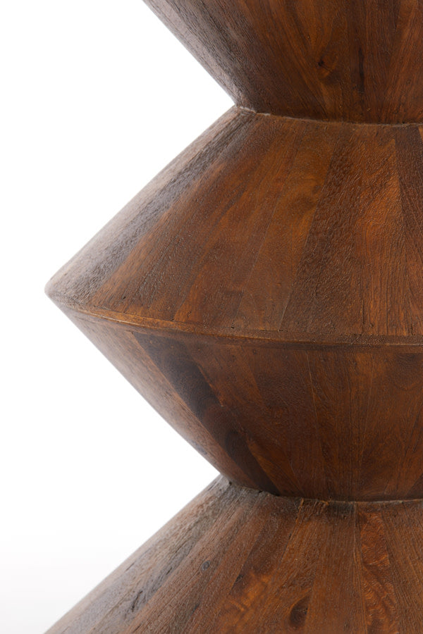 Larus Brown Mango Wood Round Side Table 50cm