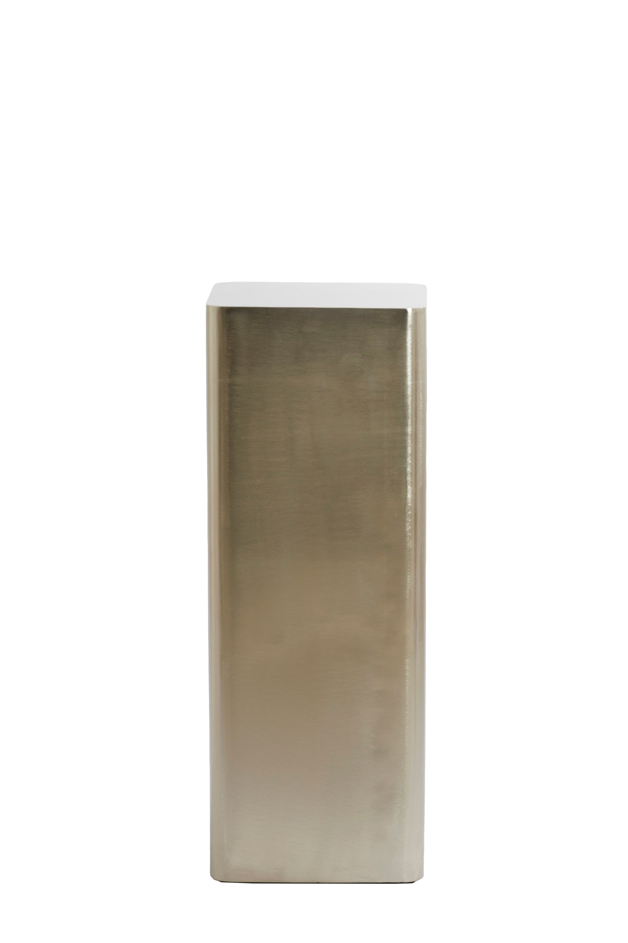 Alurio Satin Nickel Metal Plinth 80cm
