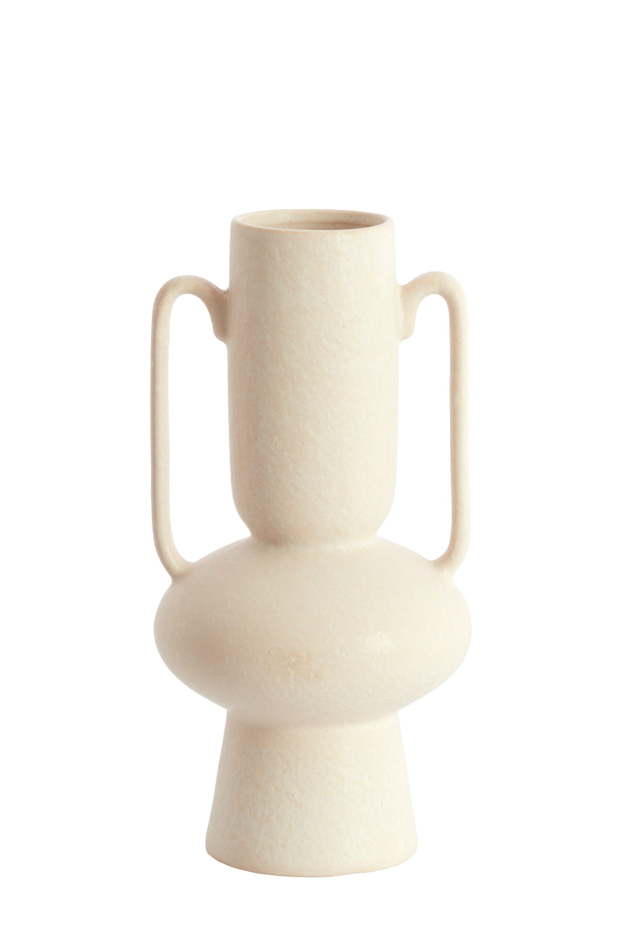 Otaru Cream Handled Ceramic Vase