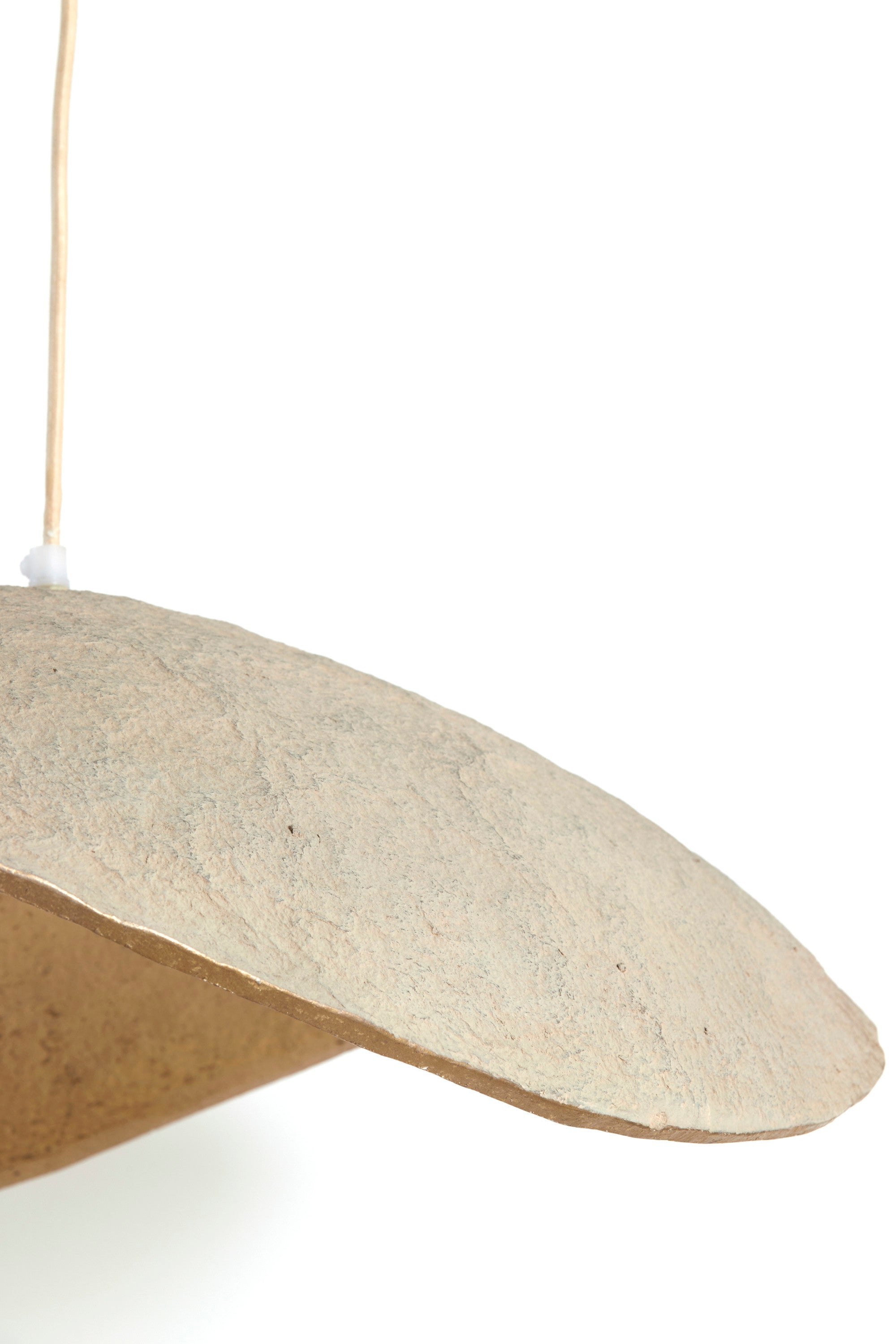 Lonia Grey & Antique Bronze Papier Mâché Pendant Light 71cm