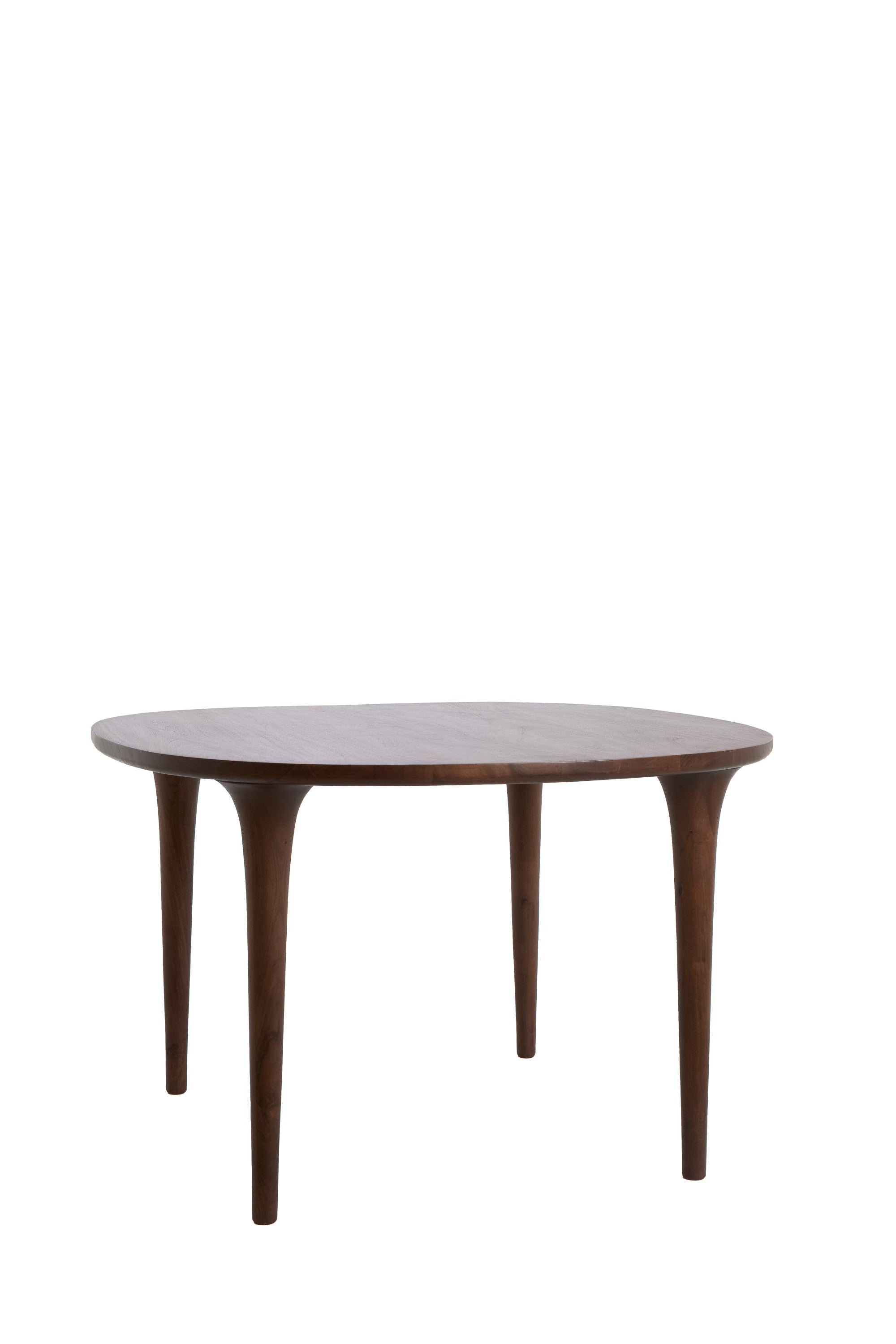 Zale Dark Brown Acacia Wood Round Dining Table 120cm