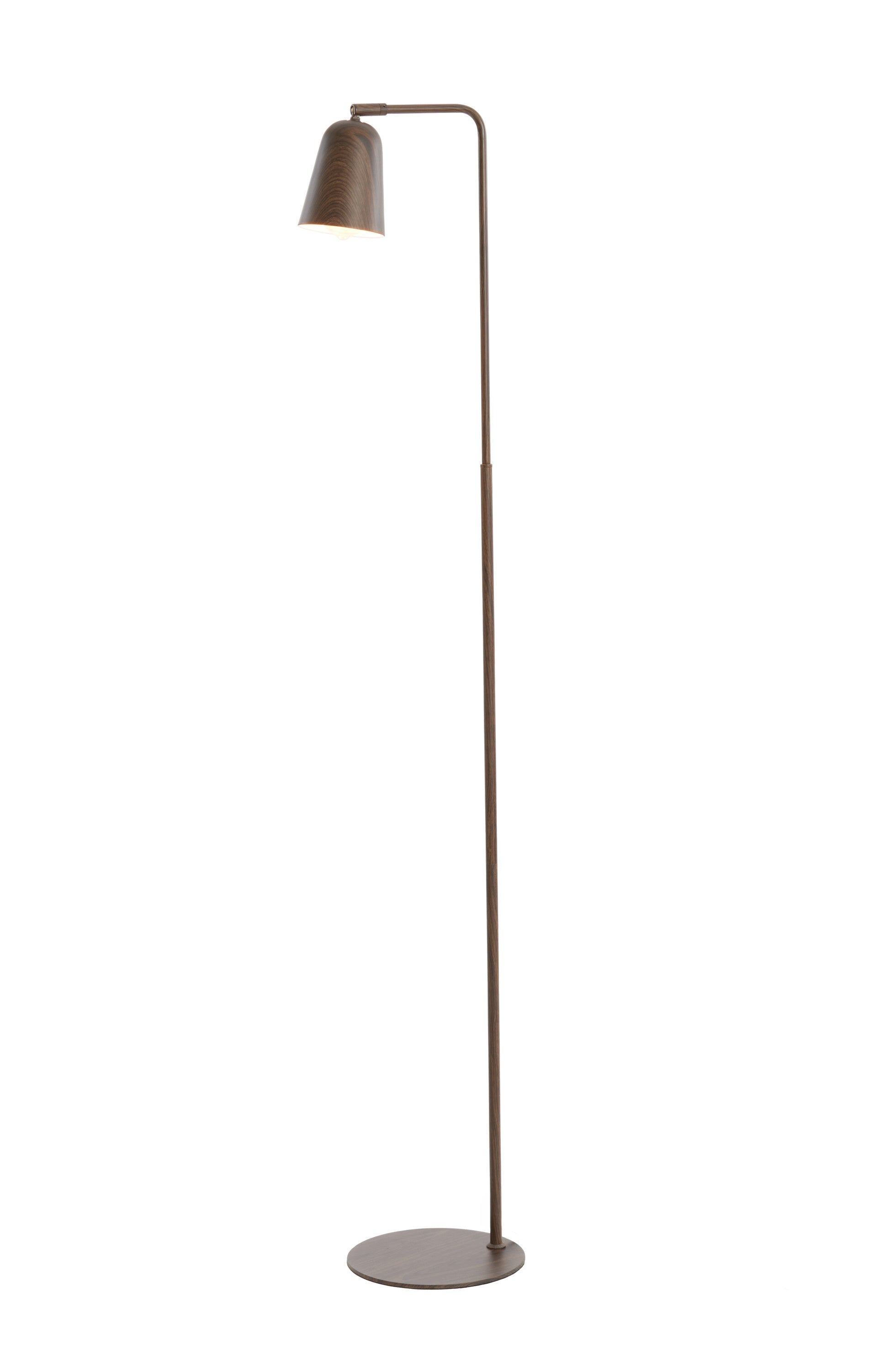 Salomo Dark Brown Wood Effect Floor Lamp