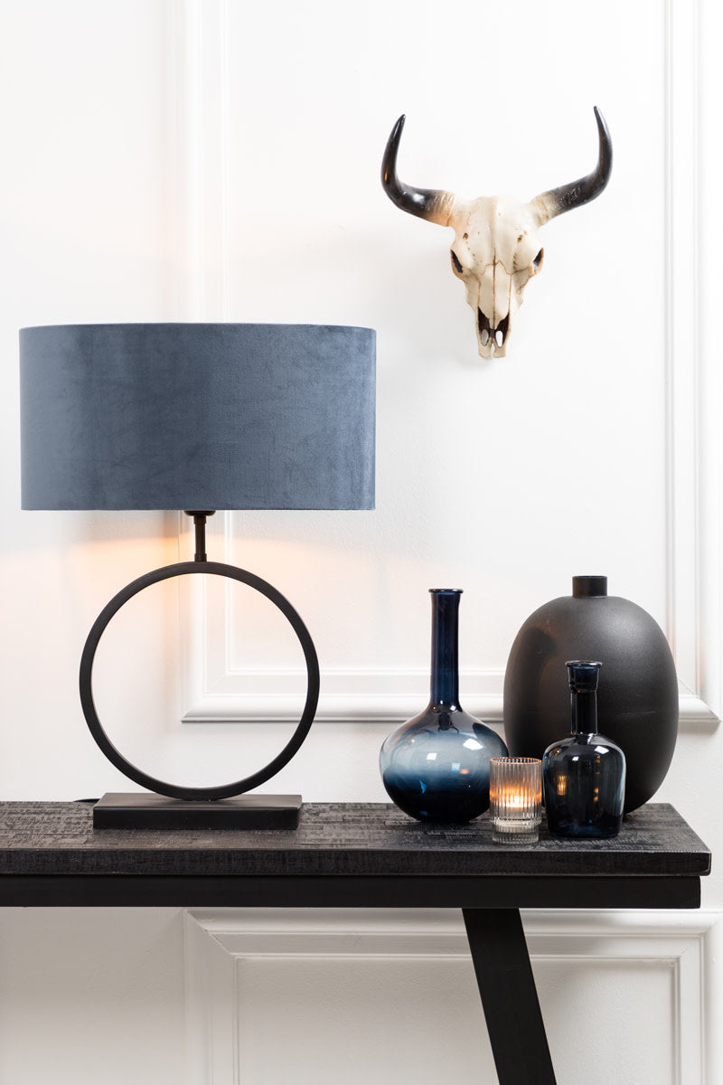 Liva Matt Black Metal Table Lamp Base 43cm