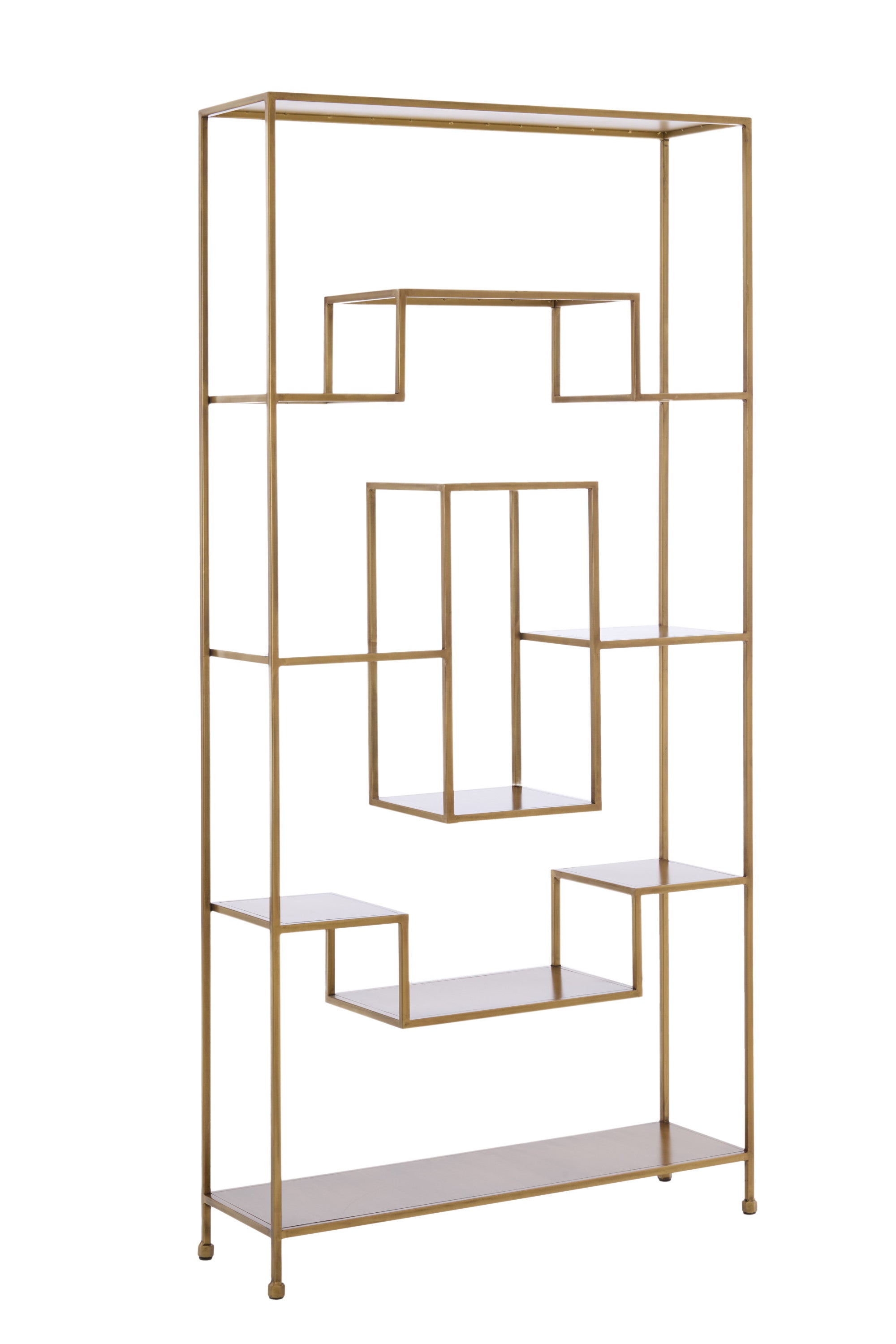 Rezina Antique Bronze Metal Open Display Unit