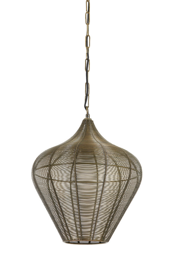 Alvaro Antique Bronze Metal Pendant Light 36cm