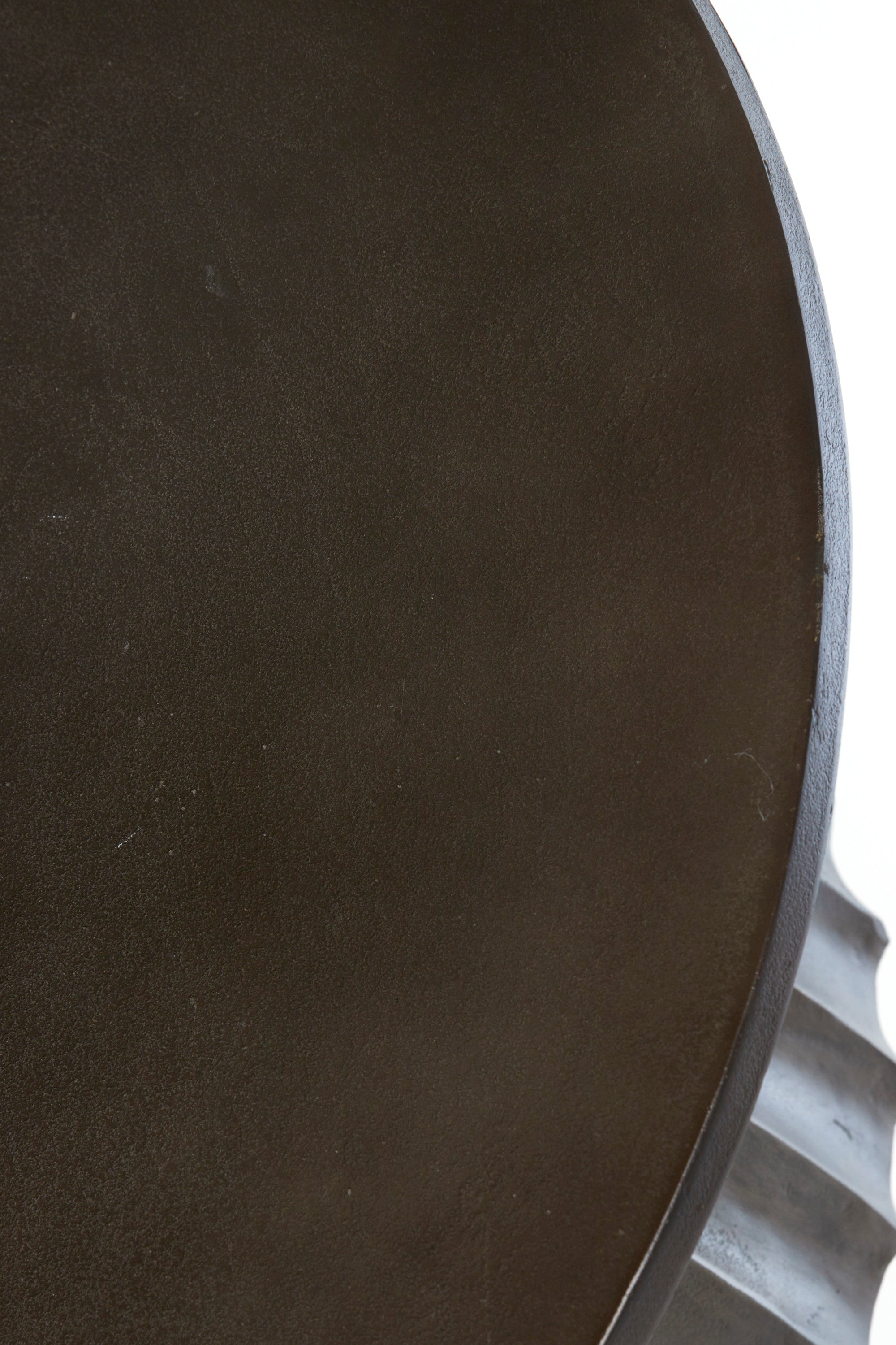 Veglia Matt Dark Brown Metal Round Side Table 33.5cm