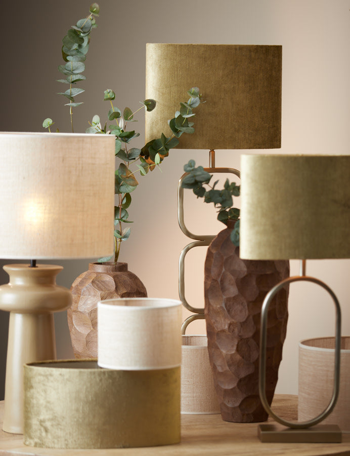 Lutika Light Gold Metal Table Lamp Base 69cm