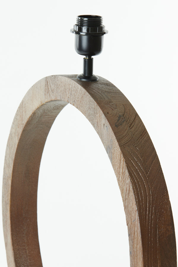 Tinar Matt Brown Wood Table Lamp Base 64cm
