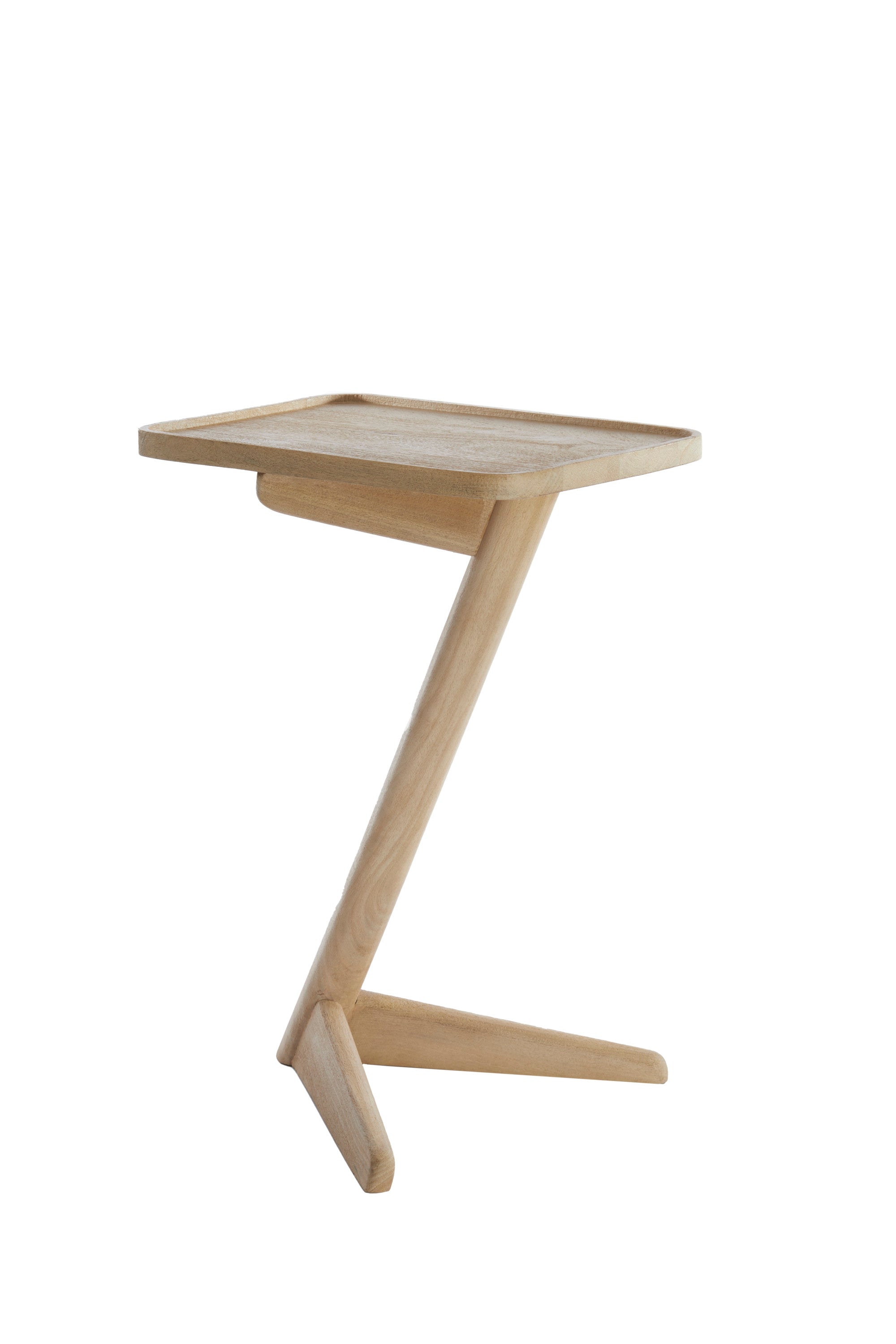 Qiano Natural Mango Wood Rectangular Side Table