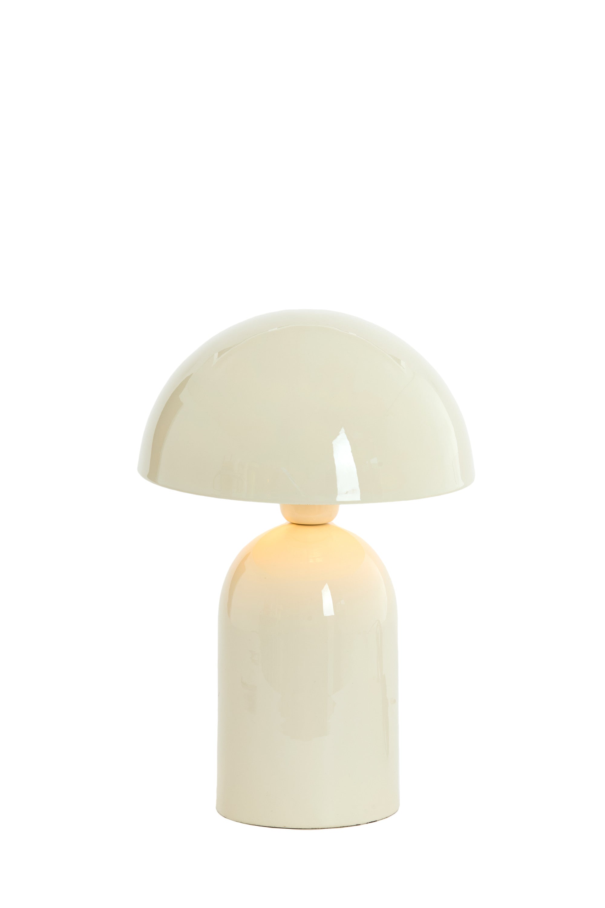 Tolima Gloss Cream Metal Table Lamp 35cm
