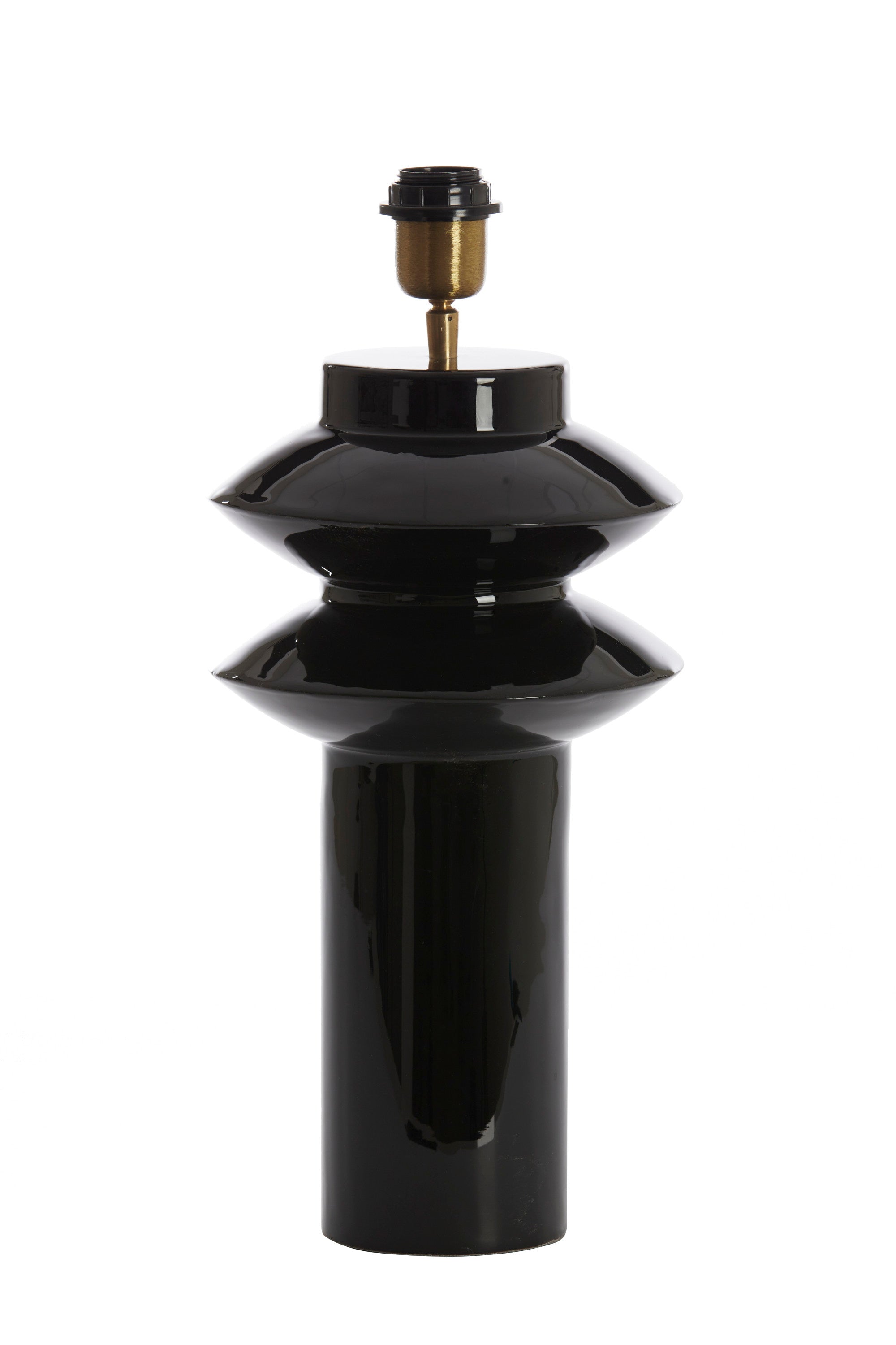 Petch Gloss Black Metal Table Lamp Base 40cm