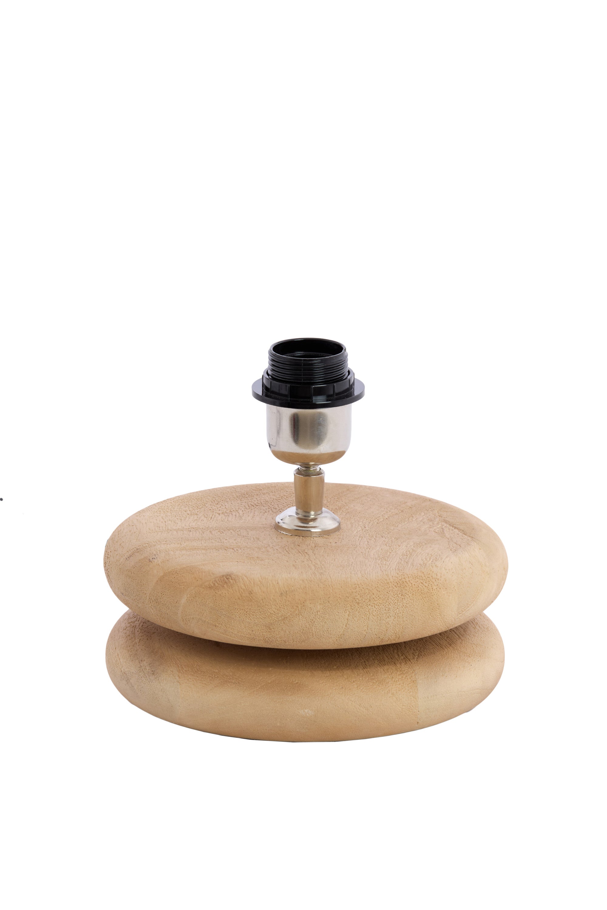 Eboli Matt Natural Wood Small Table Lamp Base 9cm