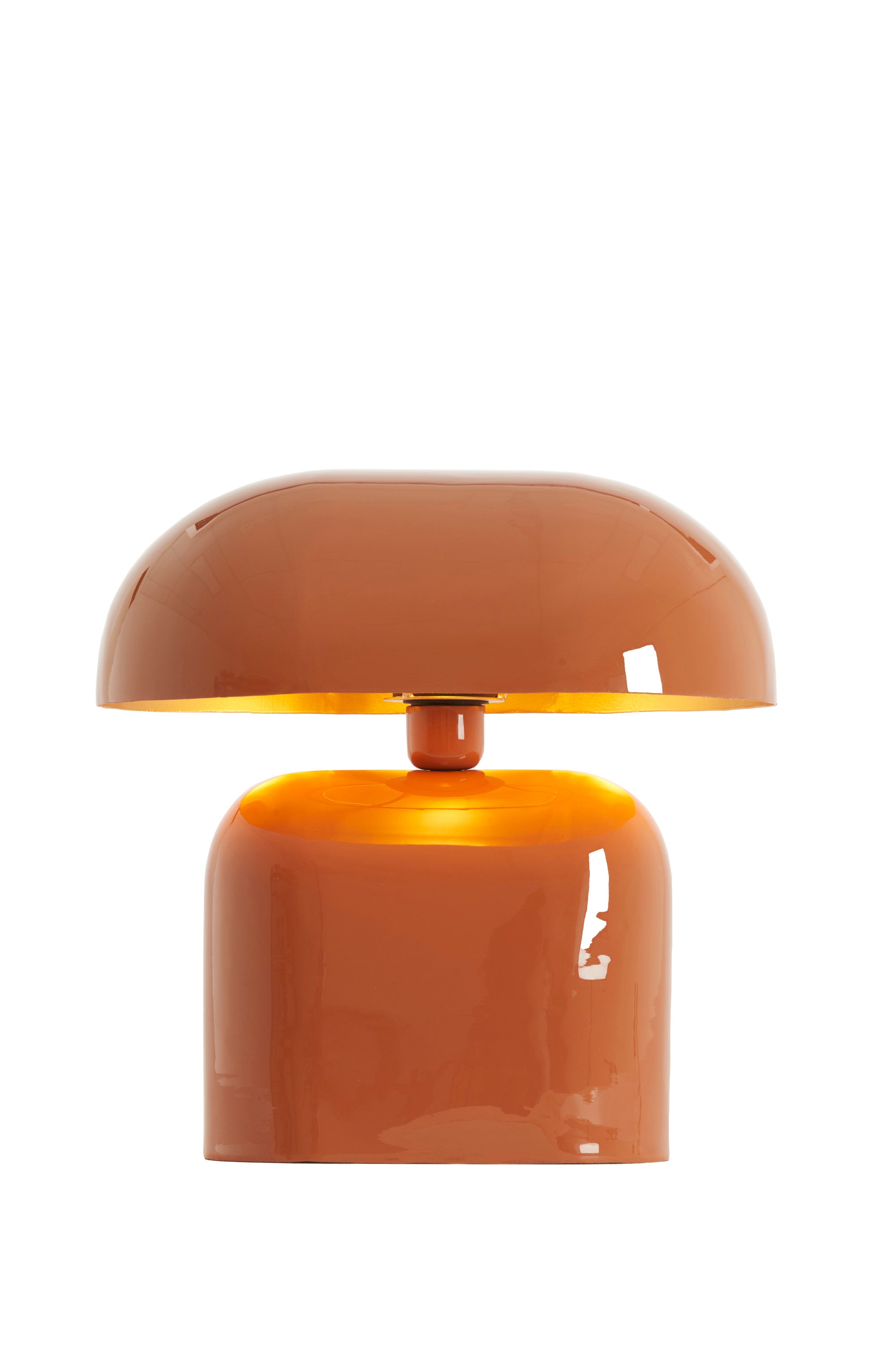 Todd Gloss Dark Orange Metal Table Lamp