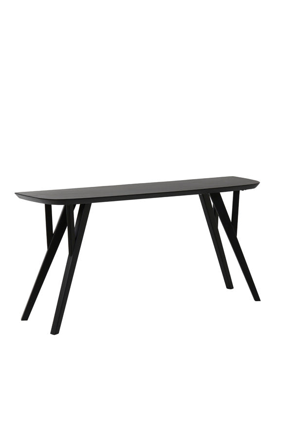 Quenza Matt Black Acacia Wood Console Table