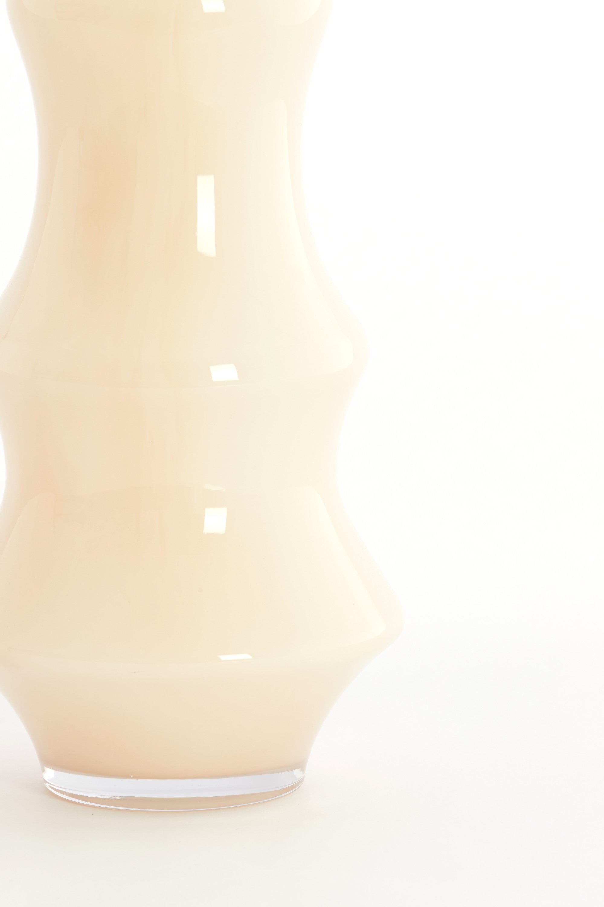 Fiorenza Cream Glass Vase 40cm