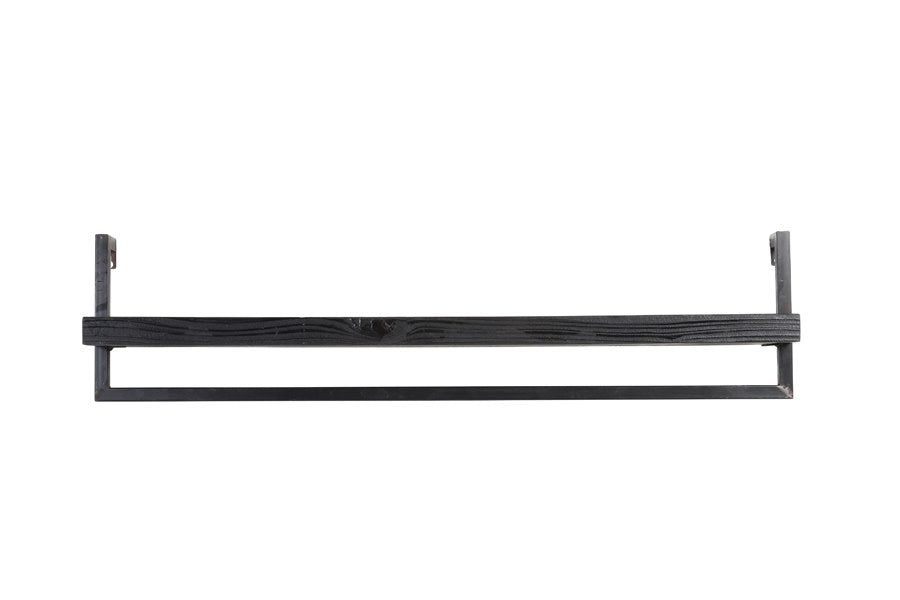 Maddison Matt Black Wood Wall Shelf 100cm