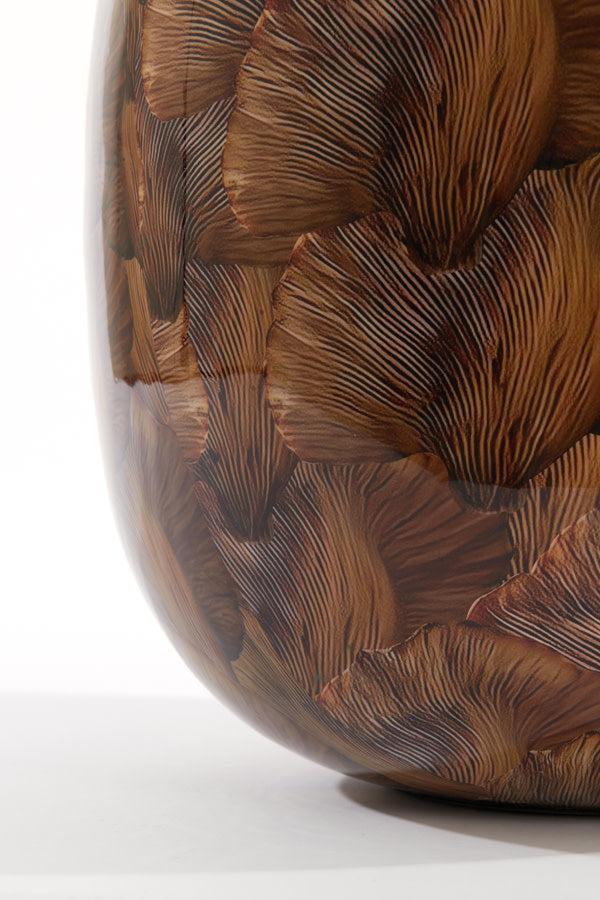 Milos Tonal Brown Metal Vase 40cm