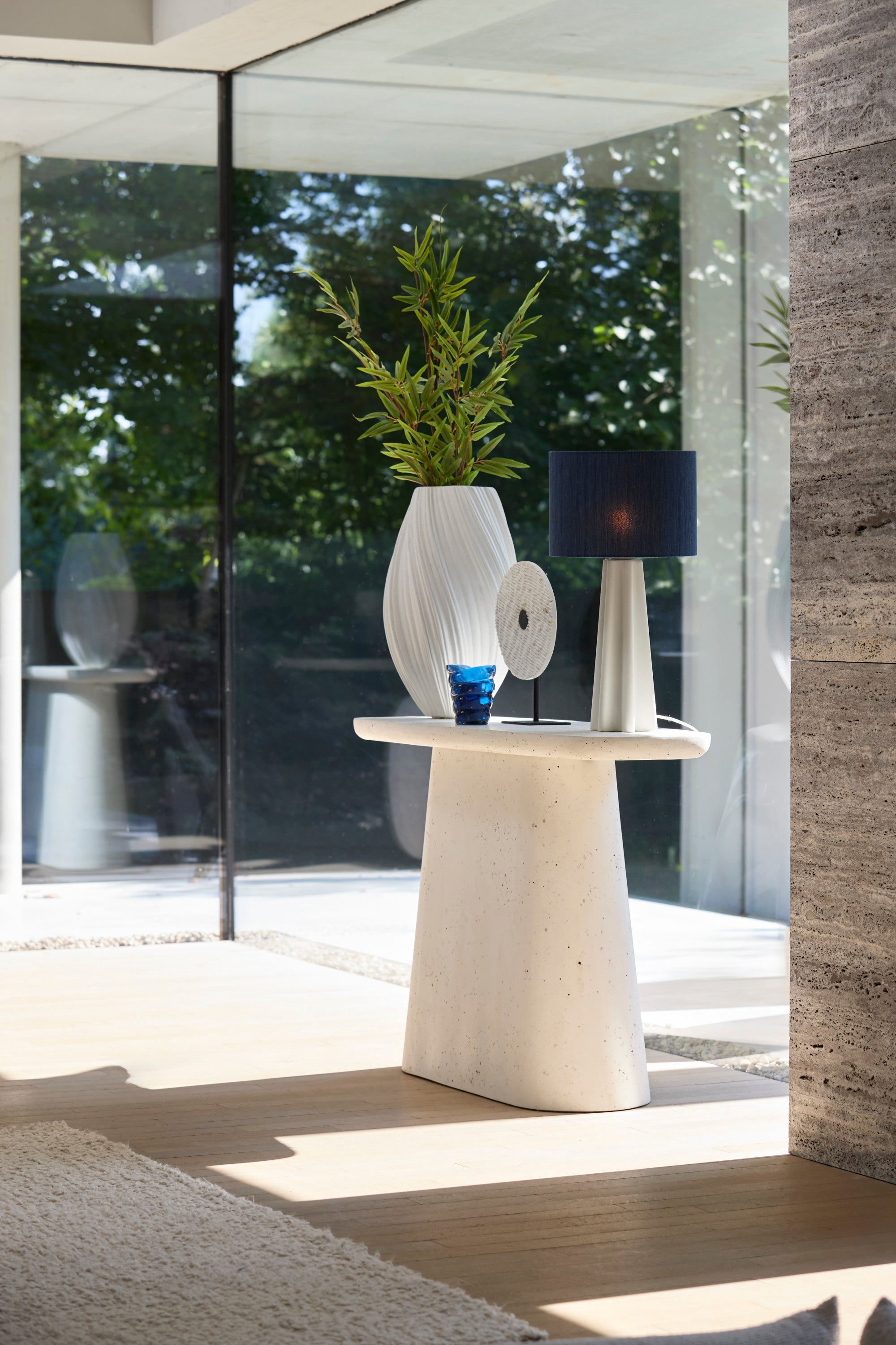 Hamura White Terrazzo Console Table