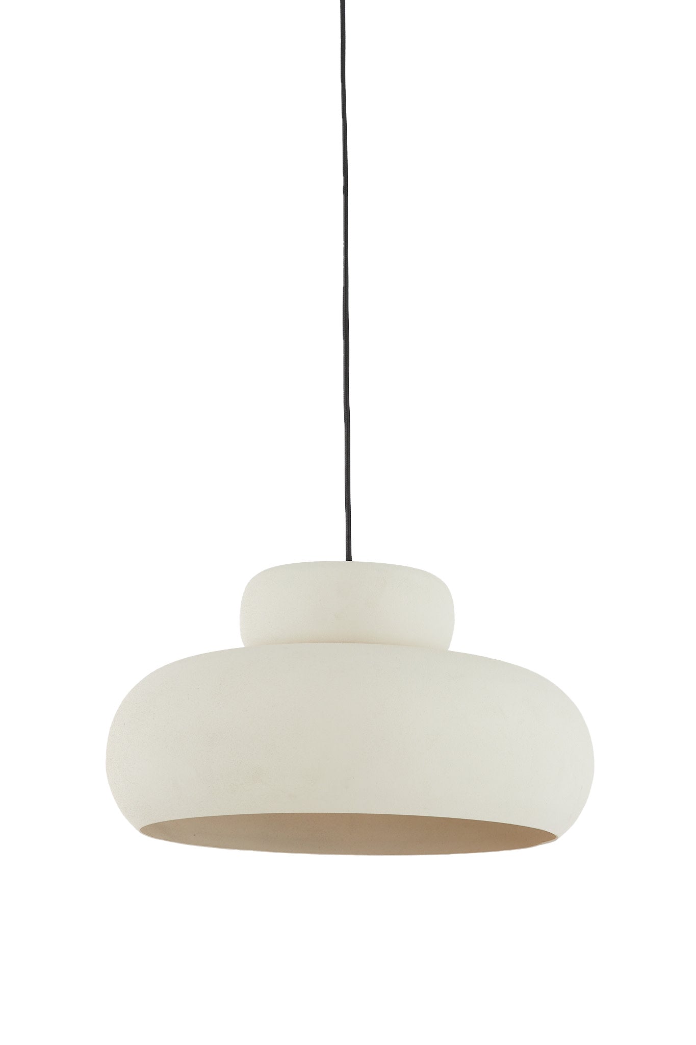 Neiva Matt Cream Metal Pendant Light 39cm