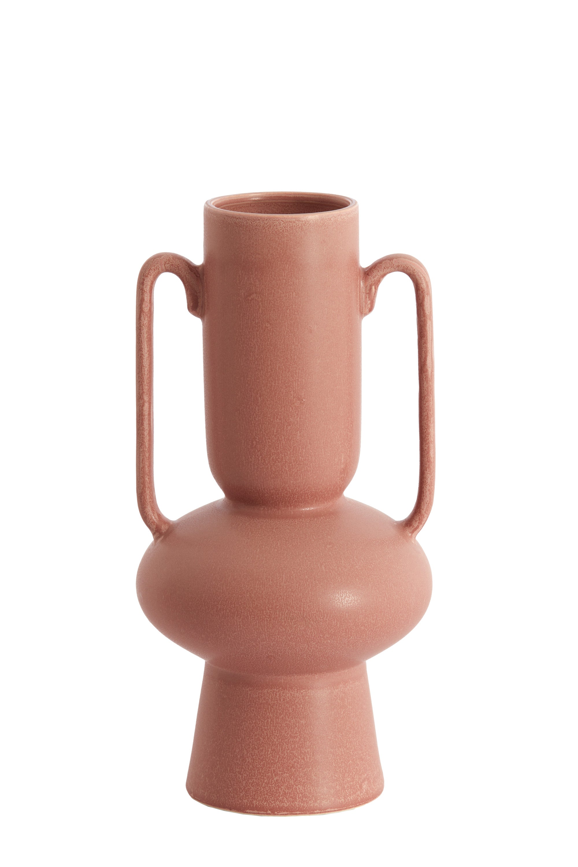 Otaru Coral/Red Ceramic Vase