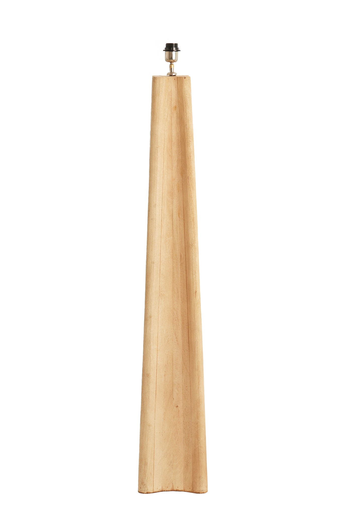 Navelli Matt Natural Wood Floor Lamp Base