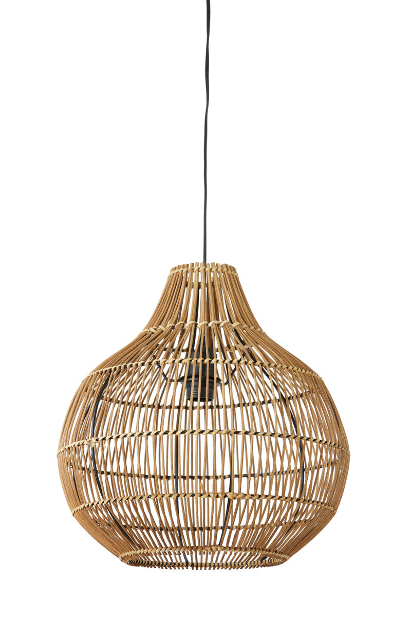Pacino Dark Brown Rattan Pendant Light 40cm