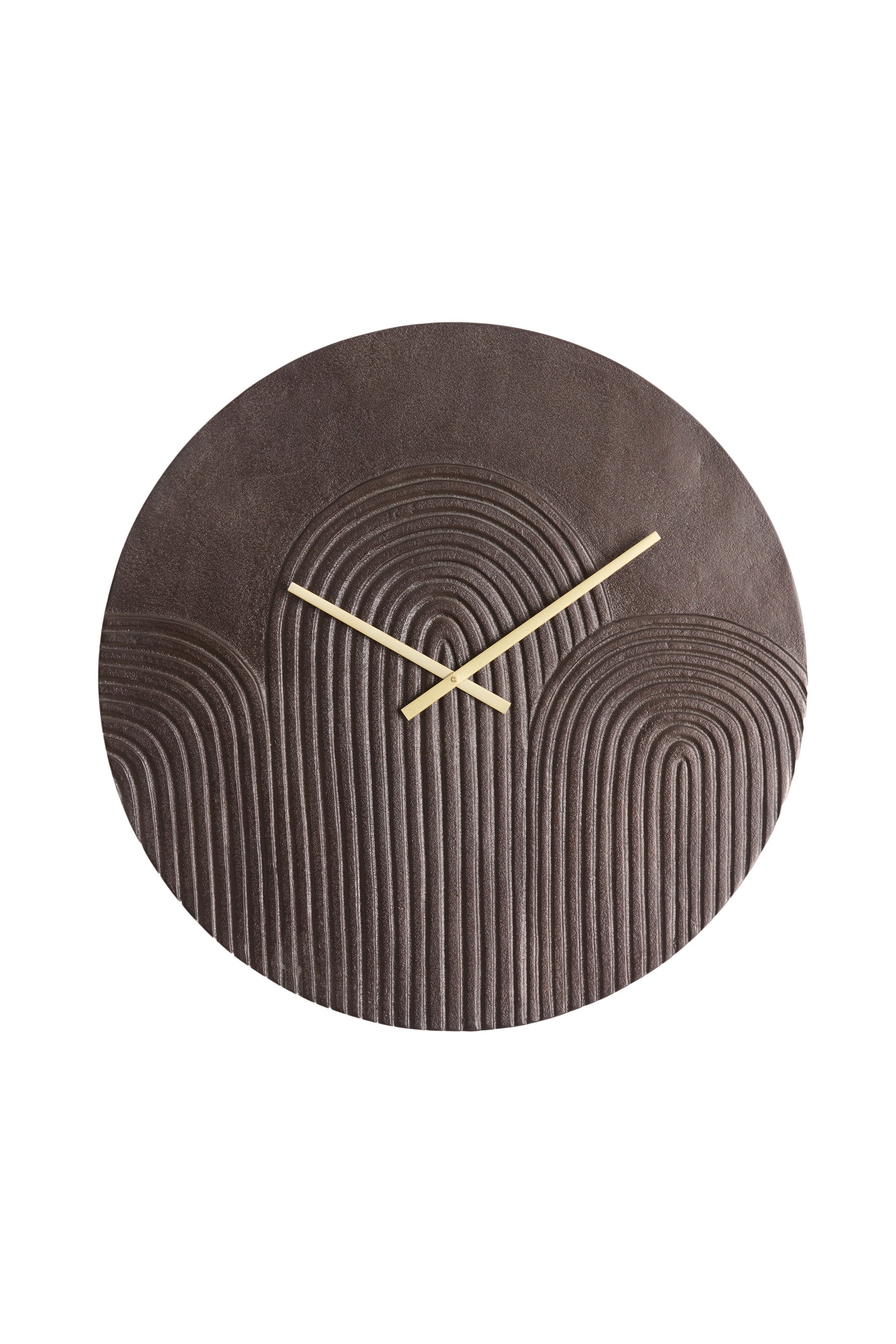 Gwenna Brown Metal Wall Clock
