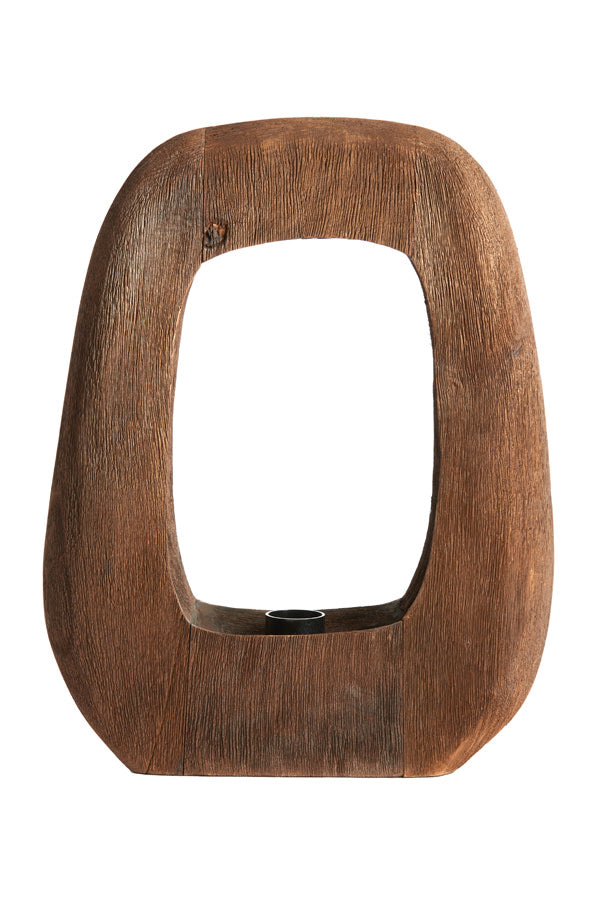 Kelafo Chocolate Brown Wood Table Lamp 40cm