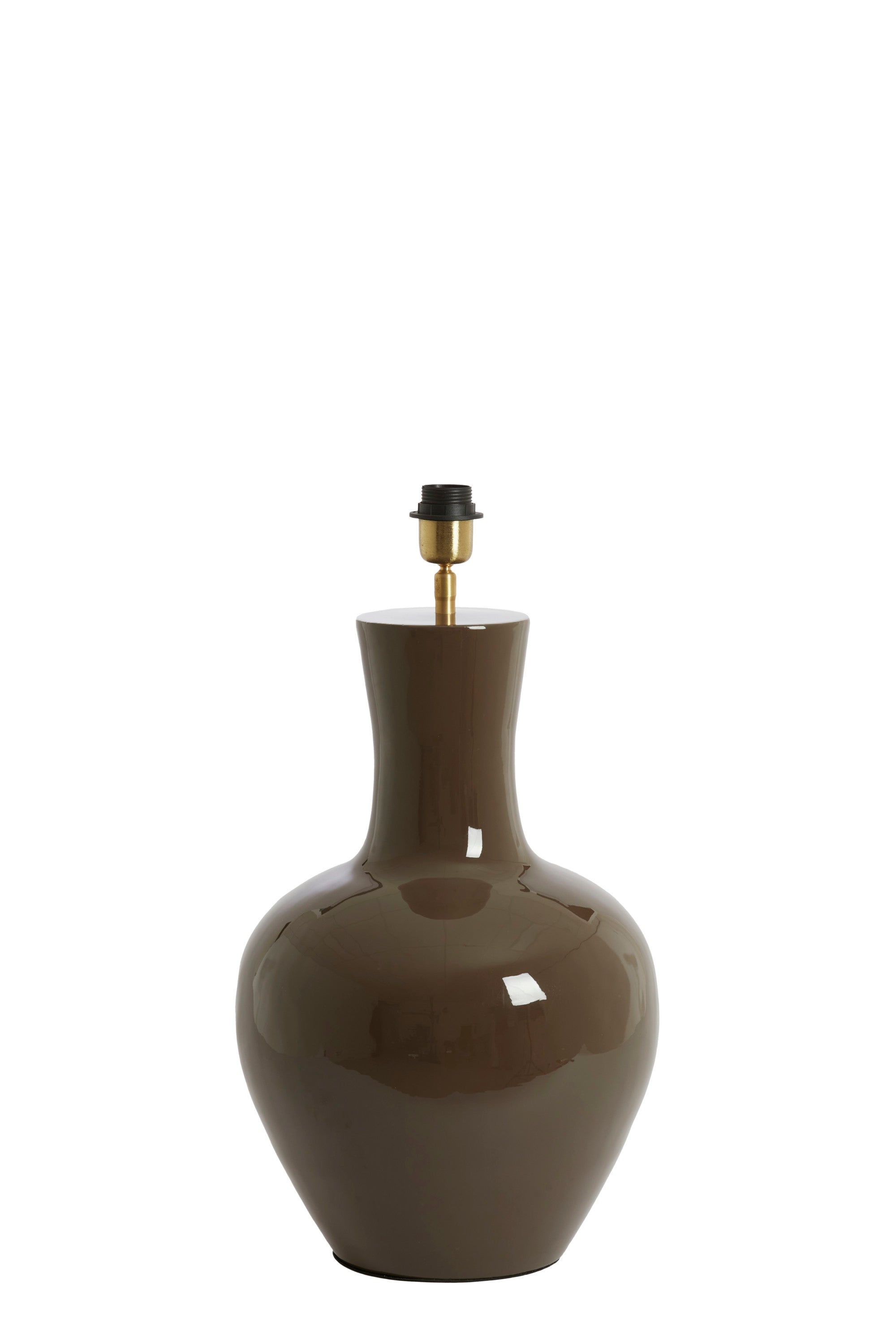Nana Gloss Dark Brown Metal Table Lamp Base 51cm