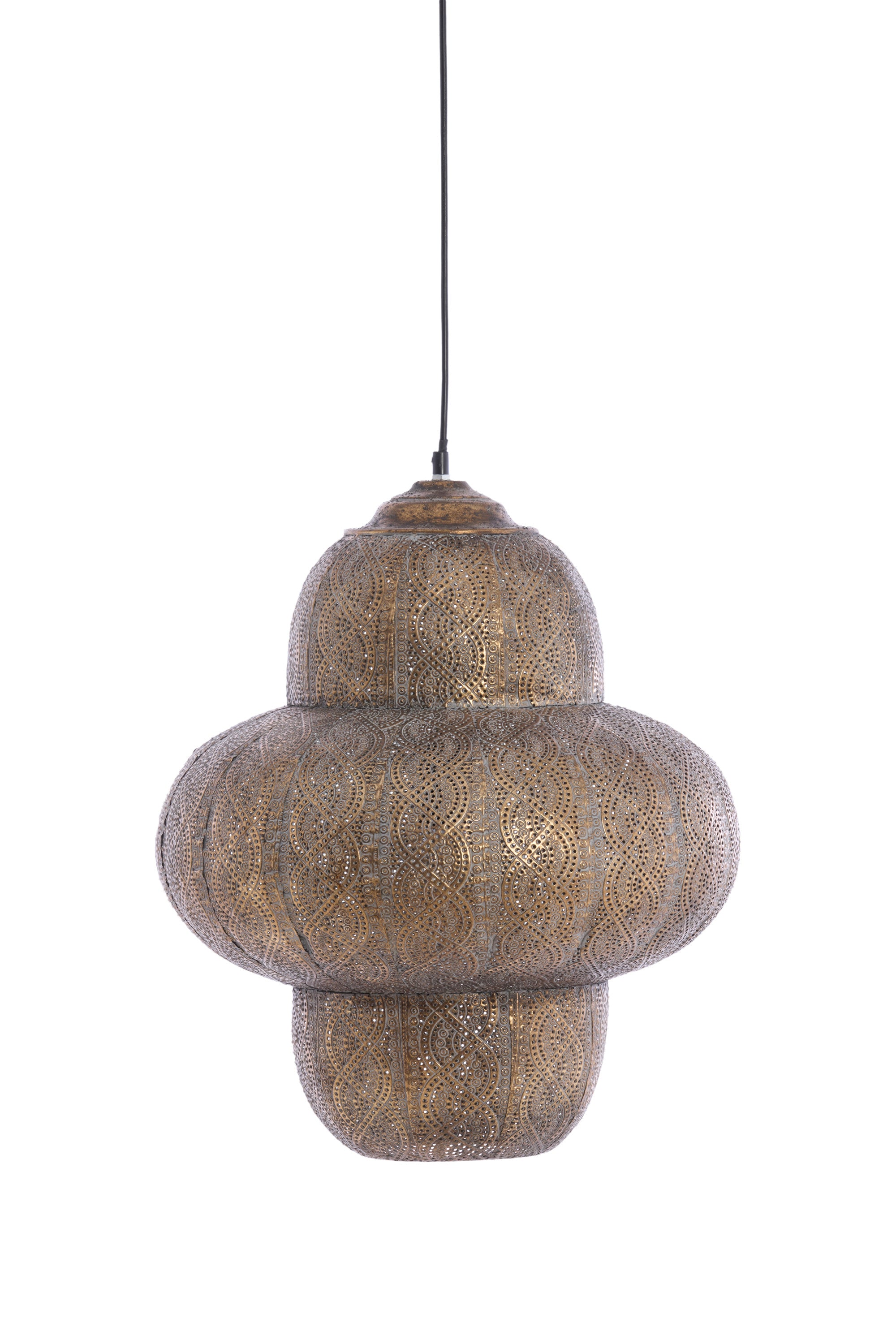 Ryota Brown Gold Metal Pendant Light 42cm