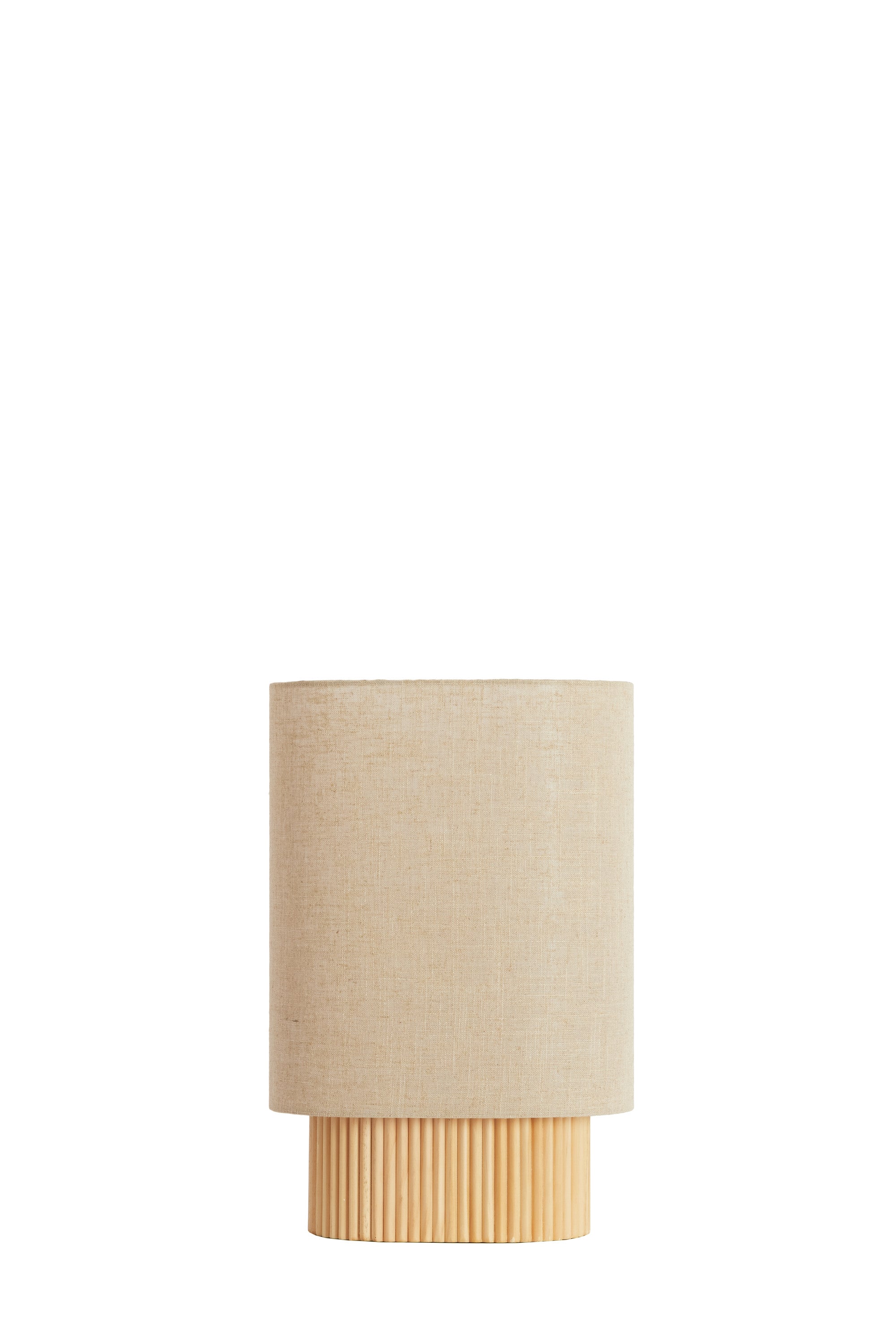 Laslo Natural Wood & Linen Table Lamp 45cm