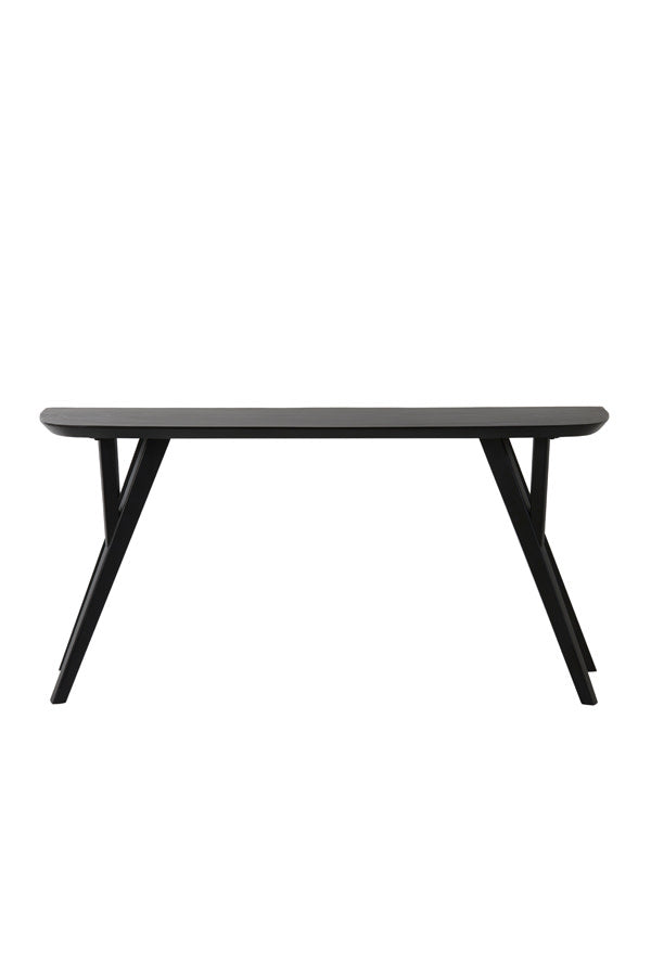 Quenza Matt Black Acacia Wood Console Table