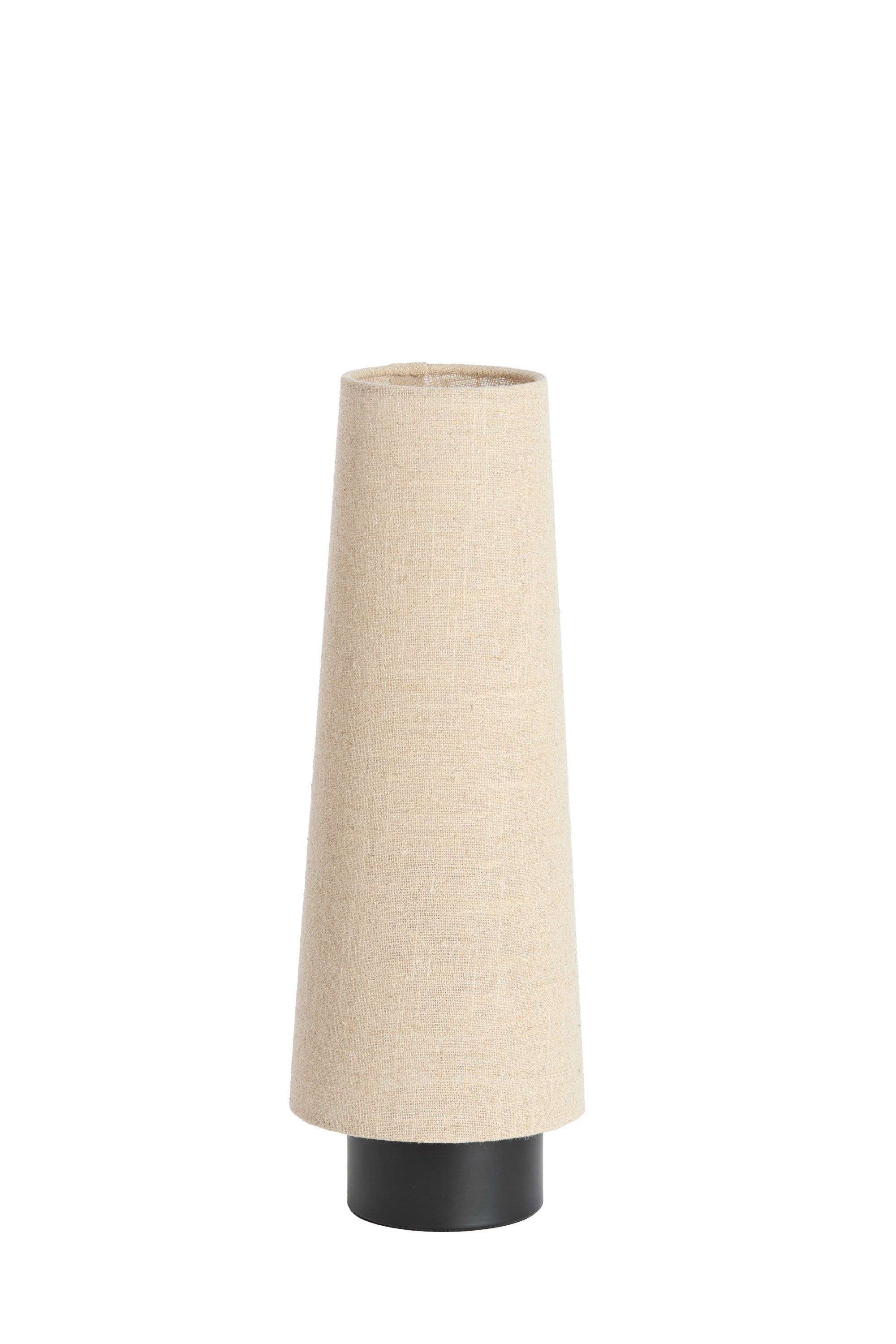 Howie Matt Black & Natural Metal Table Lamp 42cm