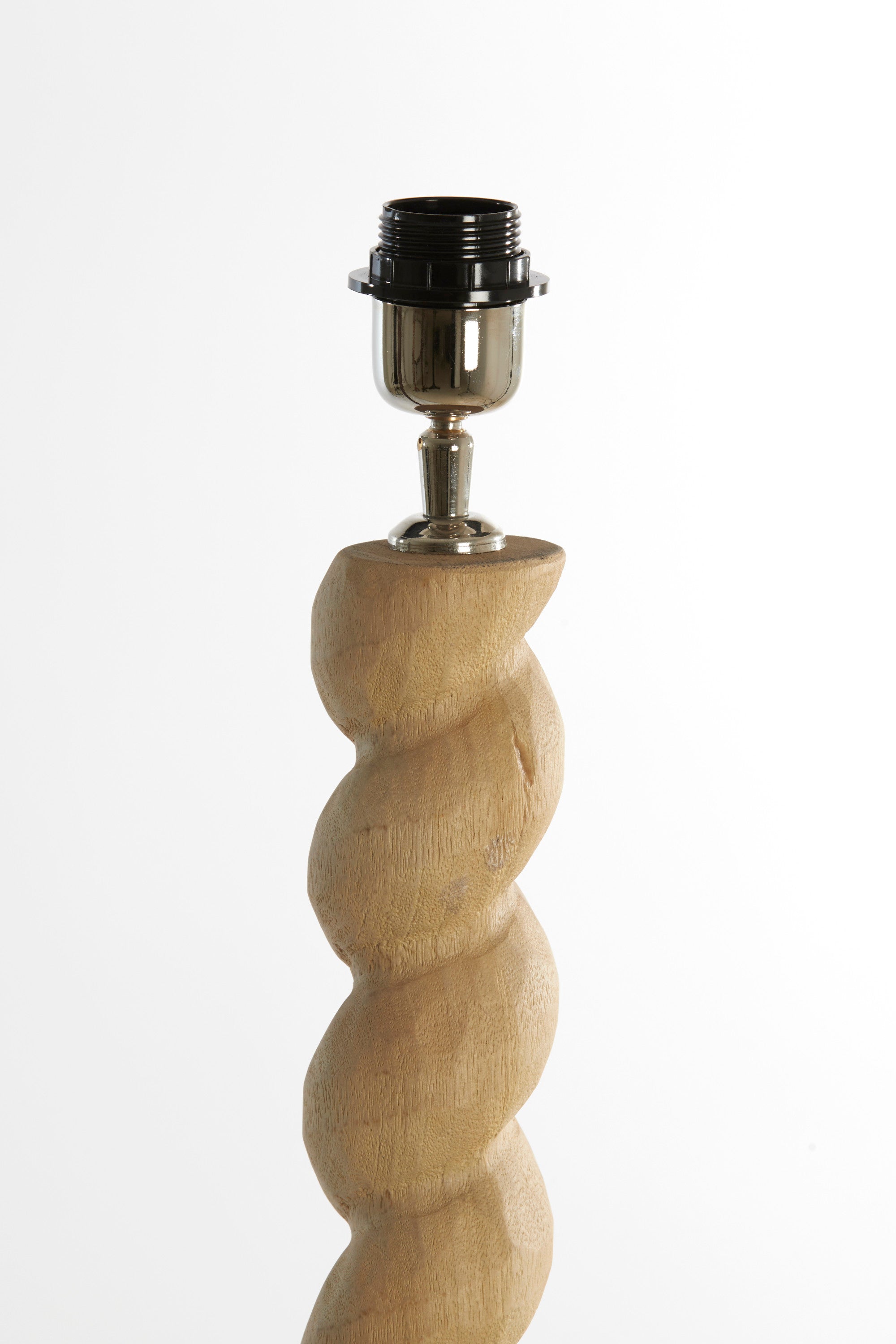 Nanno Matt Natural Wood Floor Lamp Base