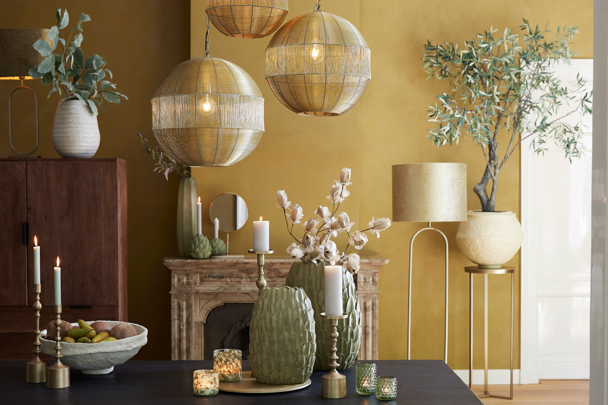 Retiro Light Gold Metal Plinth 81cm