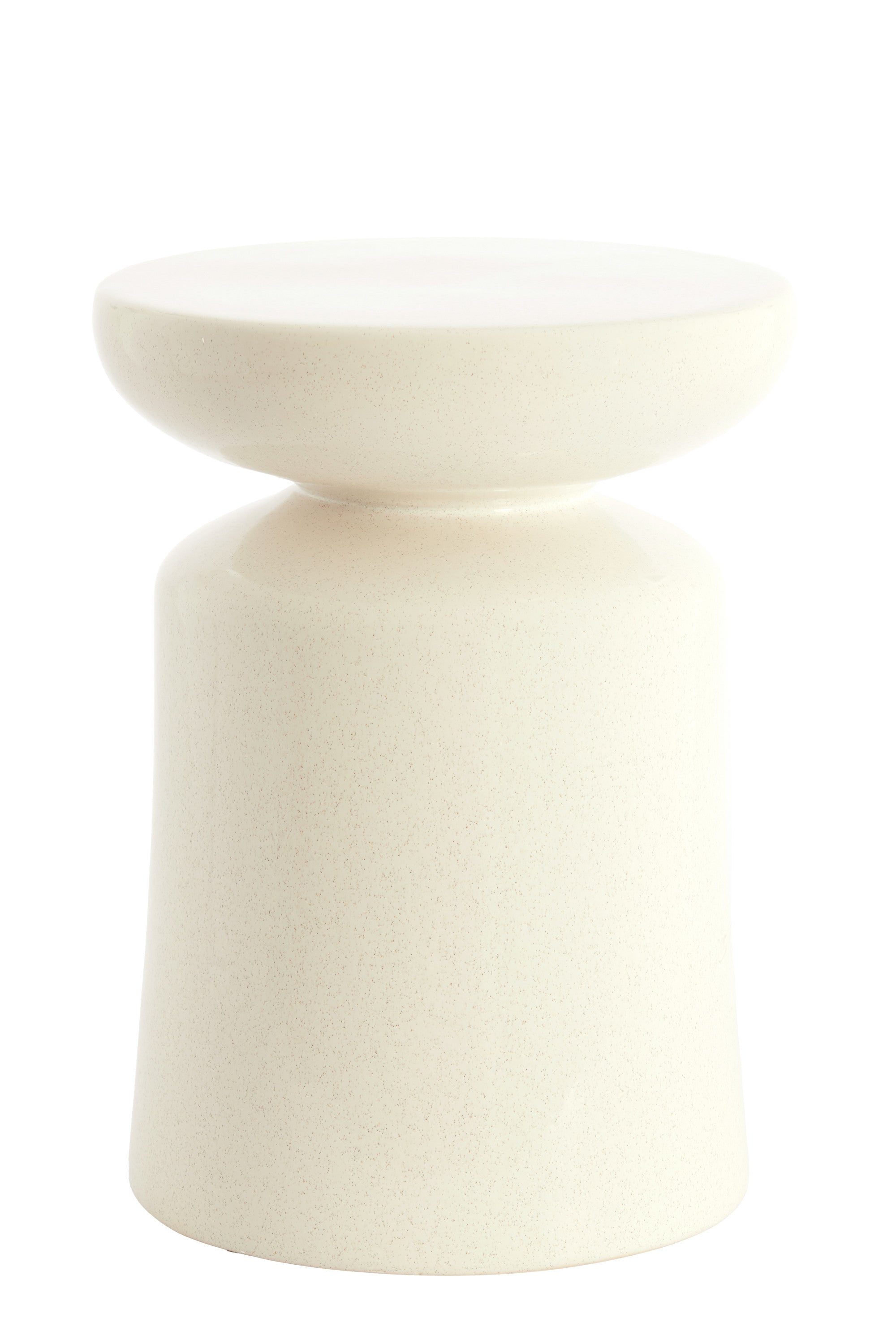 Kotor Cream Ceramic Round Side Table