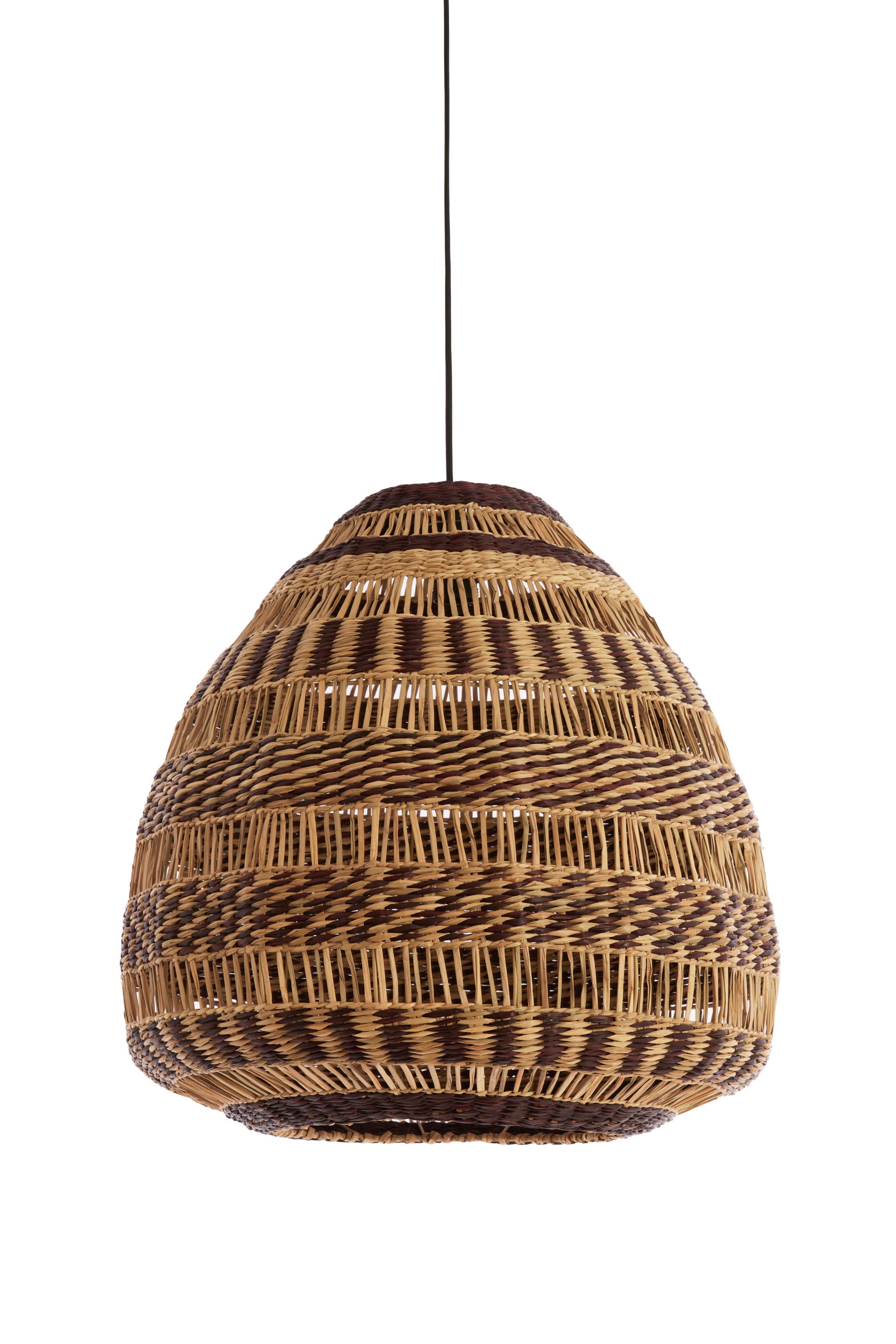 Soluna Natural & Brown Seagrass Pendant Light 56cm