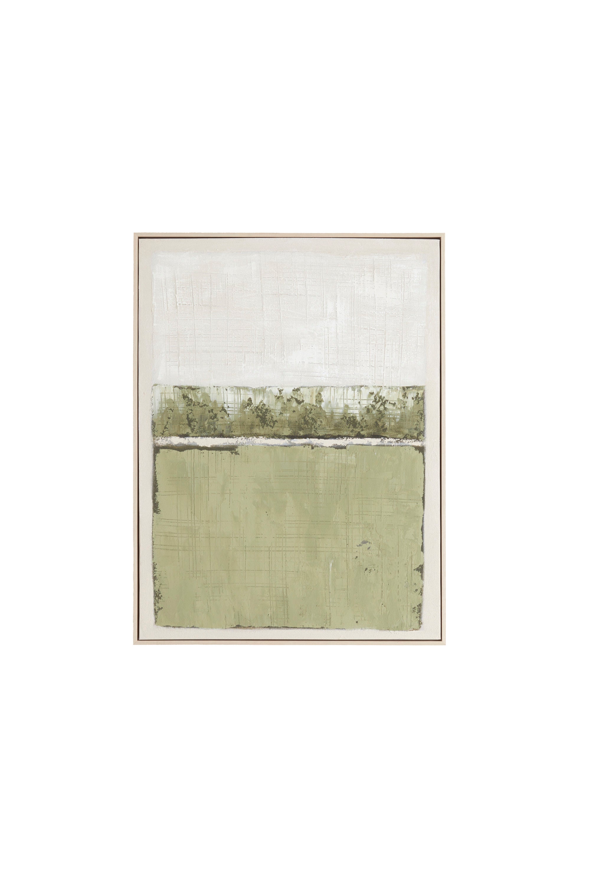 Mareya Olive Green & Cream Wall Art 80cm