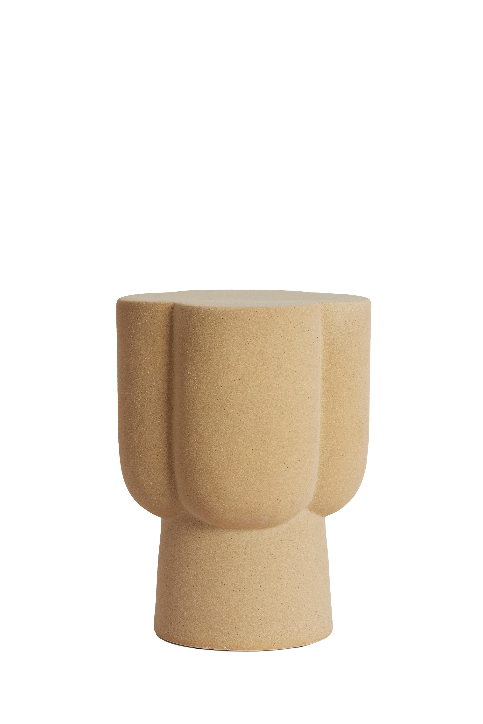 Junto Matt Sand Ceramic Round Side Table