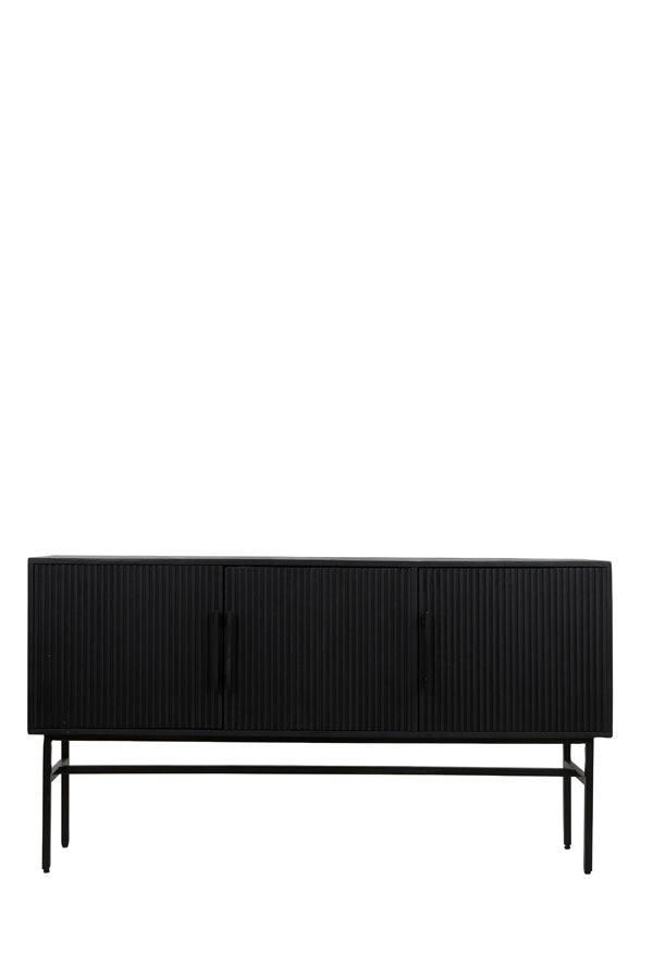 Abage Black Wood Storage Cabinet 80cm