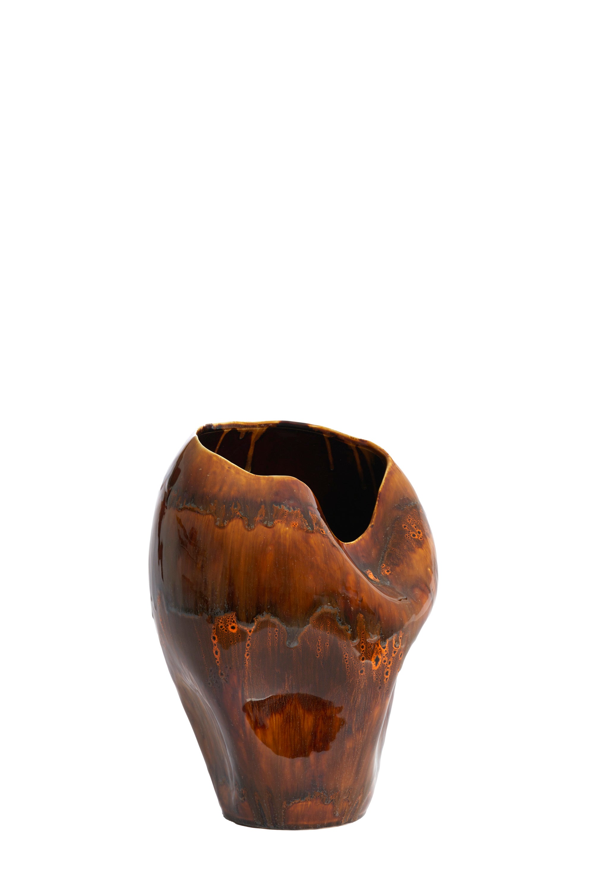 Azura Dark Brown Ceramic Vase 35cm