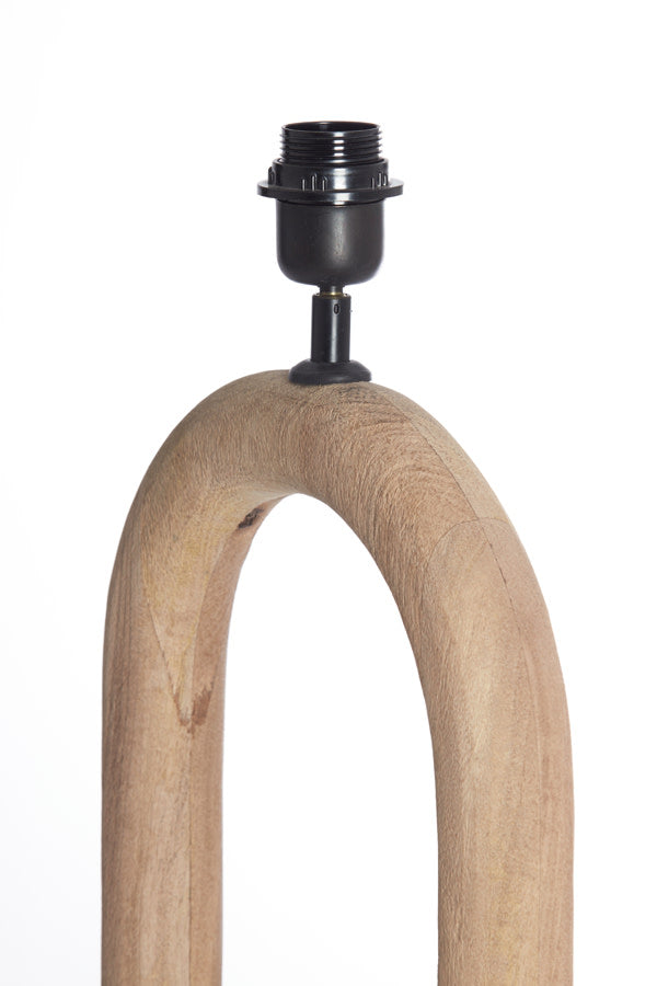 Paceco Matt Natural Wood Table Lamp Base 59cm