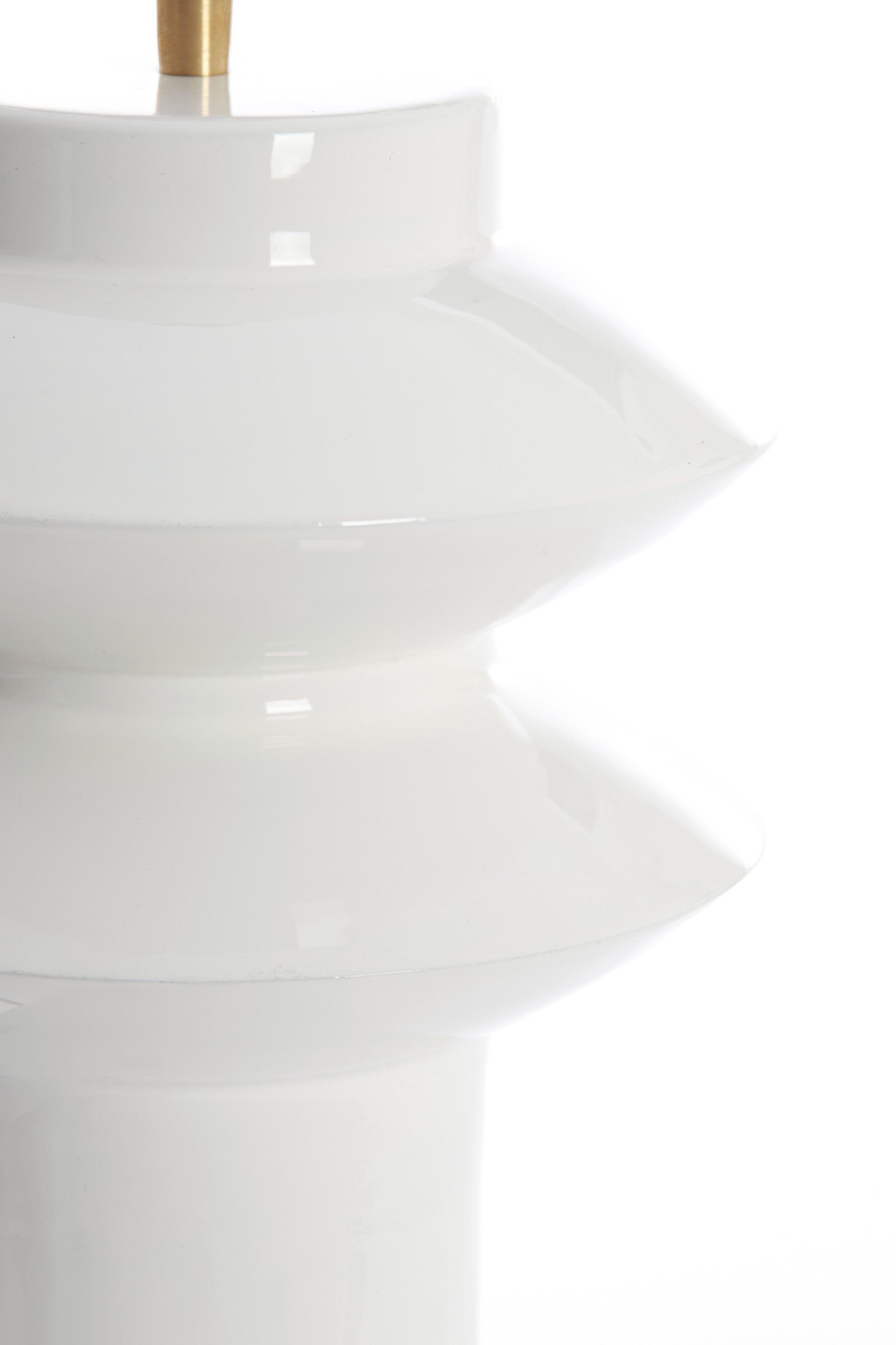 Petch Gloss White Metal Table Lamp Base 40cm
