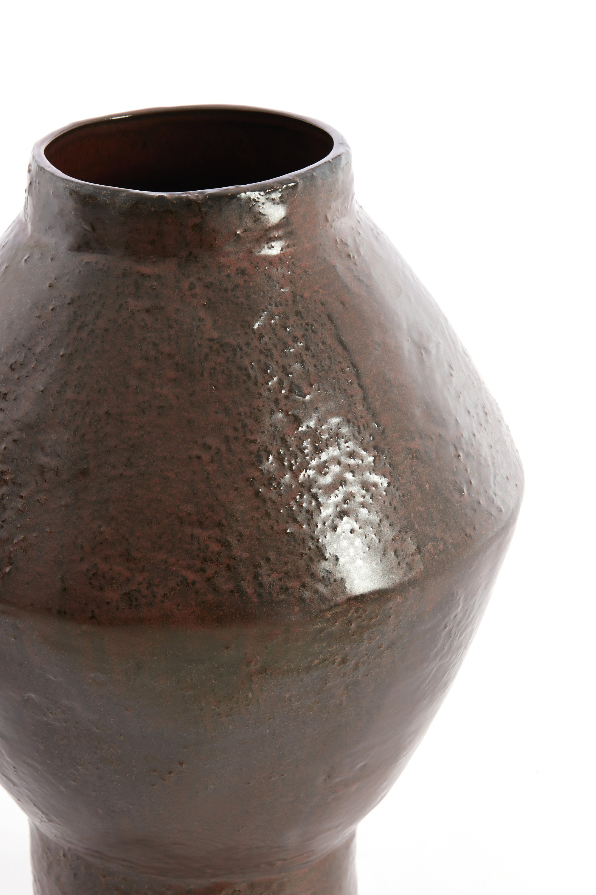 Vasora Matt Dark Red/Brown Ceramic Vase 41cm