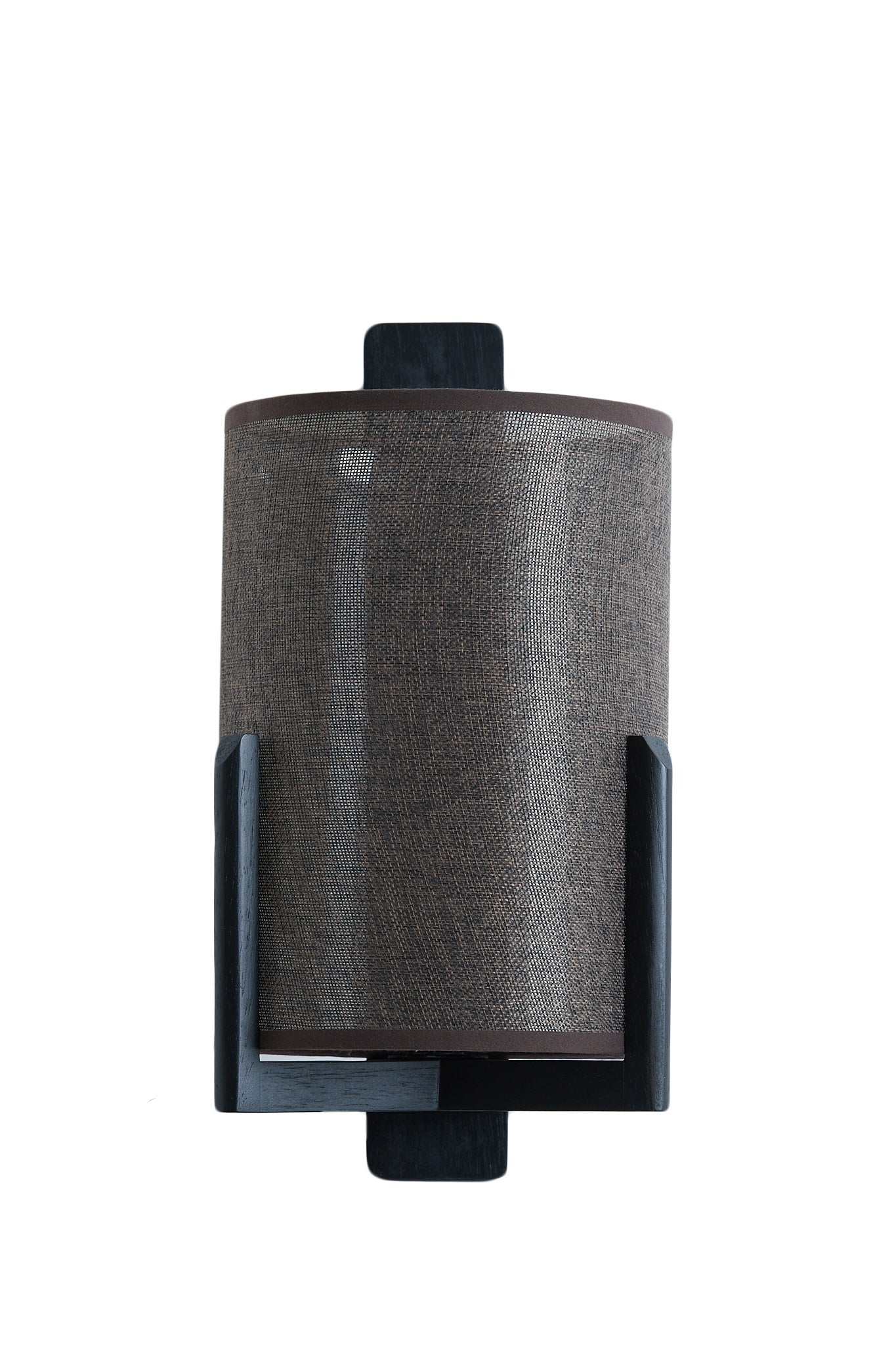 Litto Black & Dark Brown Linen Wall Light